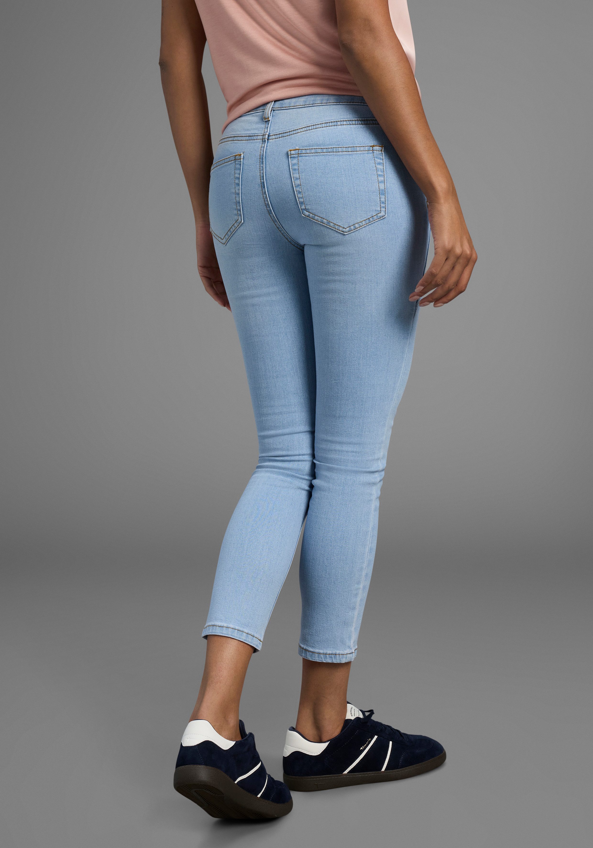 Arizona 7/8-Jeans mit Keileinsätzen extra-enger Schnitt, Used-Look-Waschung günstig online kaufen