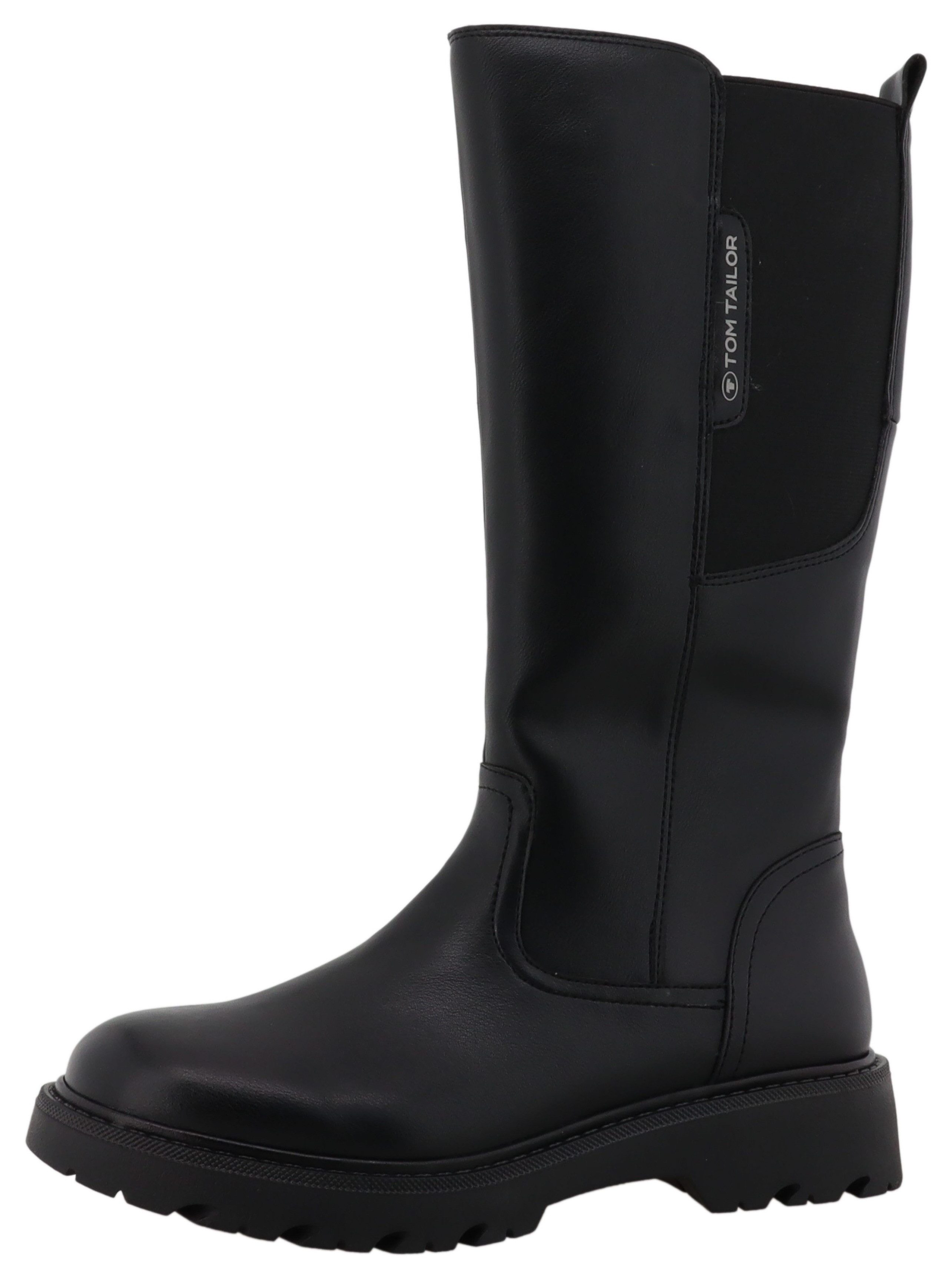 TOM TAILOR Reißverschlussstiefel Langschaftstiefel mit Blockabsatz günstig online kaufen