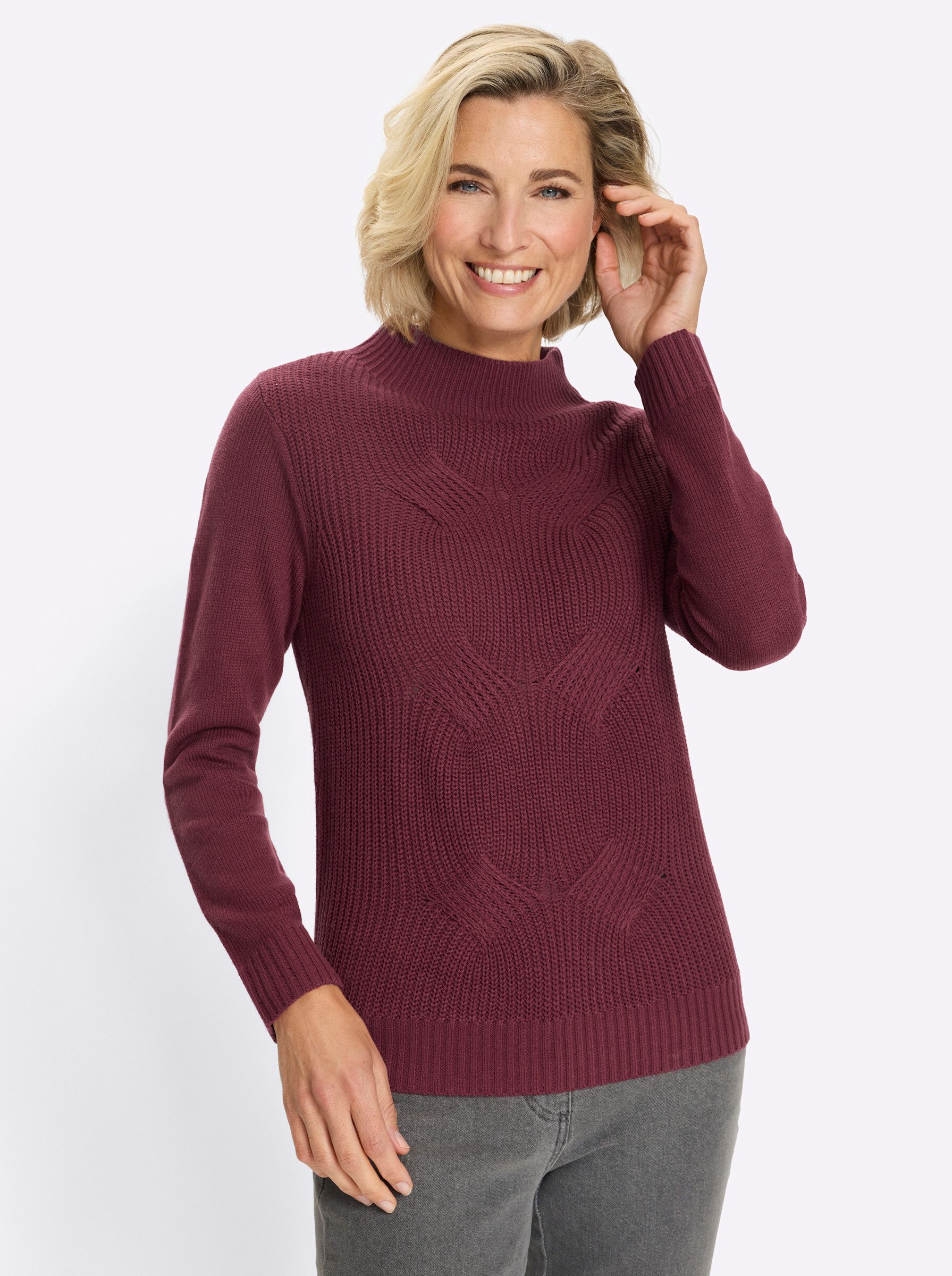 Sieh an! Strickpullover Langarm-Pullover Langarm