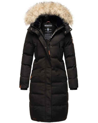 Marikoo Schneejacke Schneesternchen langer Parka mit abnehmbarer Kapuze