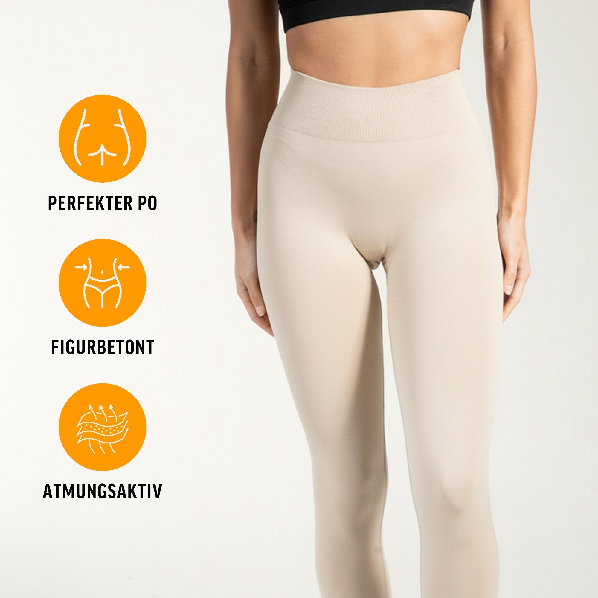 Smilodox Leggings Cetrina, Push Up Scrunch Leggings mit Schriftzug Fitness günstig online kaufen