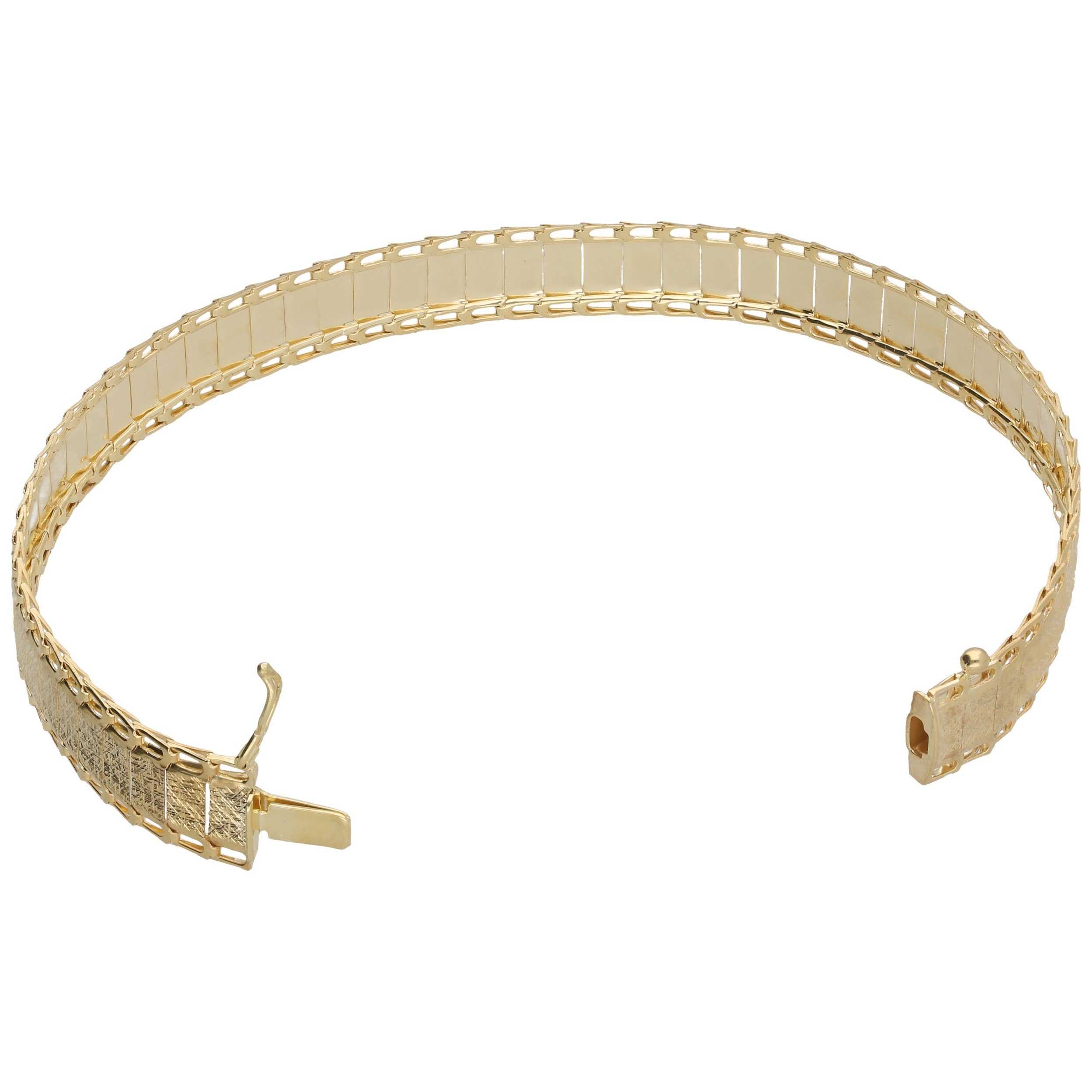 glanz, Armband Merano Luigi matt 375 Fantasiekette, Gold und