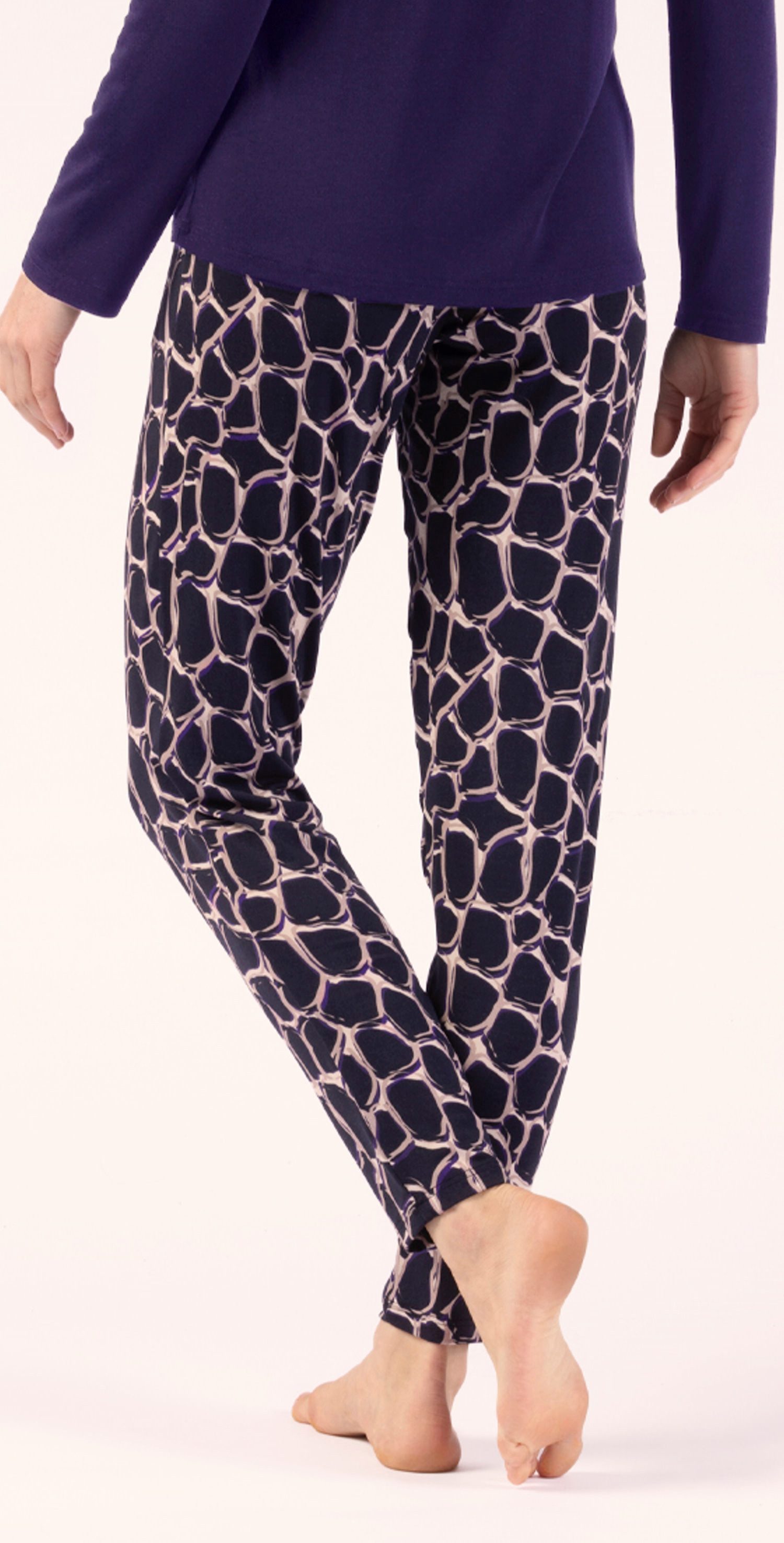 Nina Von C. Pyjamahose Damen Schlafanzughose lang (1-tlg) modisches Design günstig online kaufen