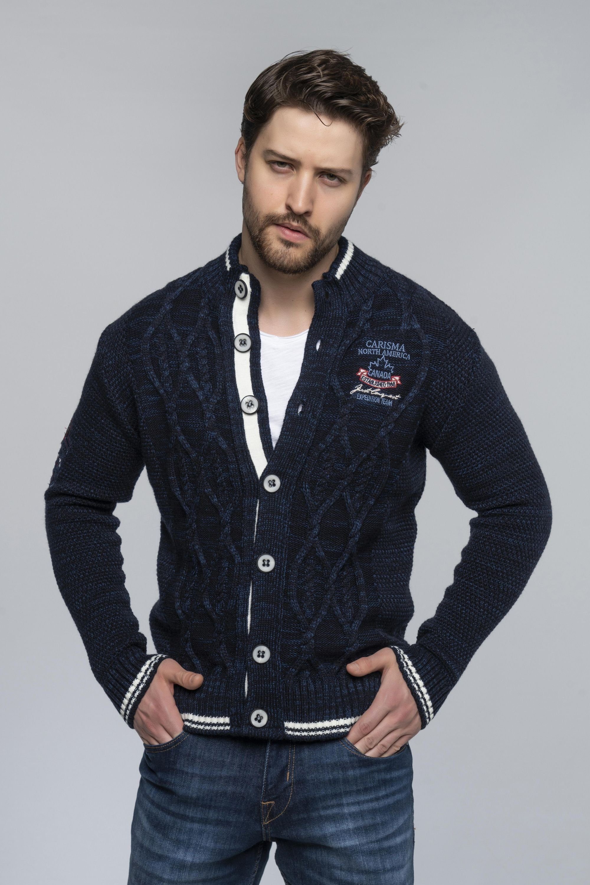 Cardigan Navy Zopfmuster CARISMA