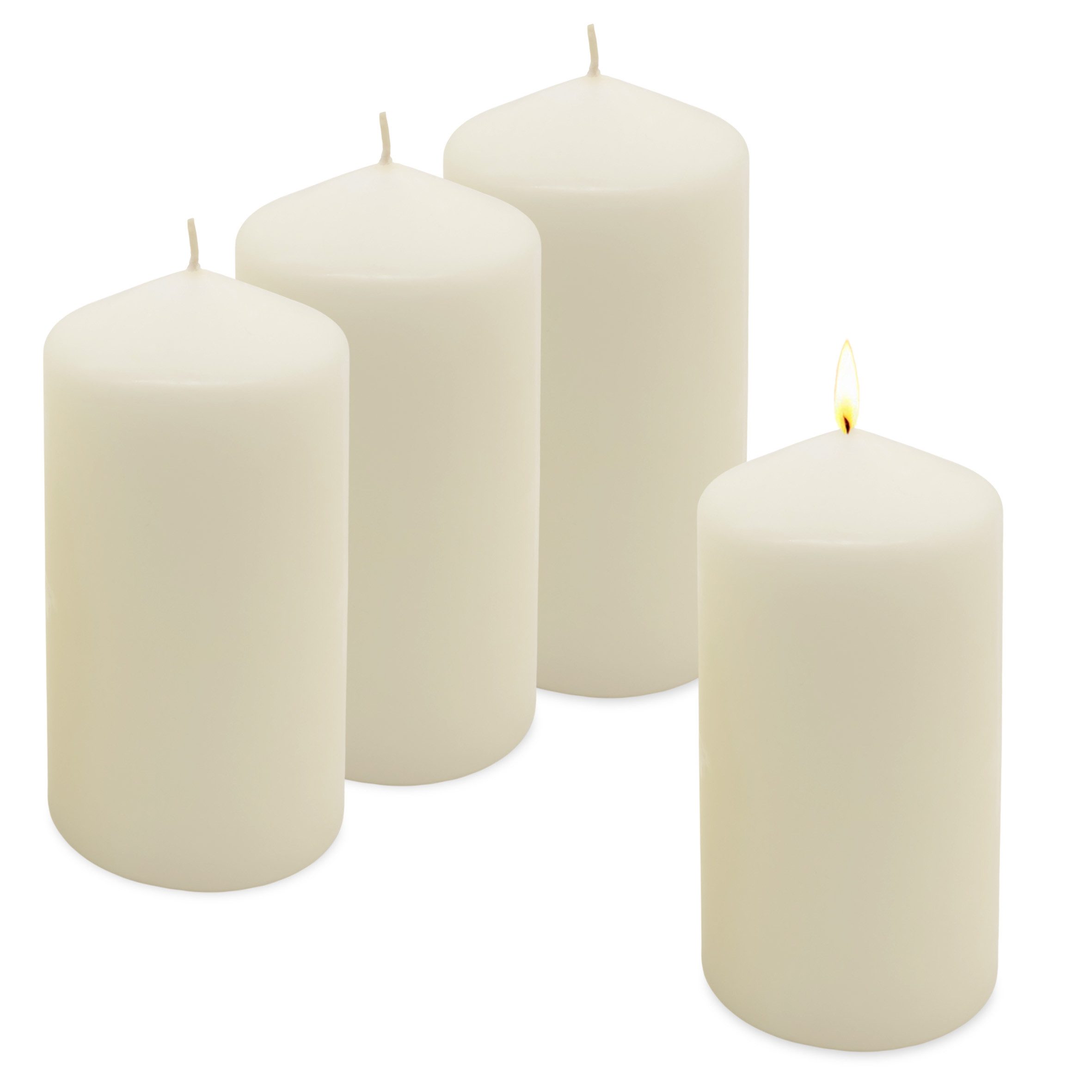 Spetebo Stumpenkerze Echtwachs - creme weiß - Blockkerze für Adventskranz und Laternen (Set, 1-tlg., 1), ideal für selbst gemachte Adventskränze