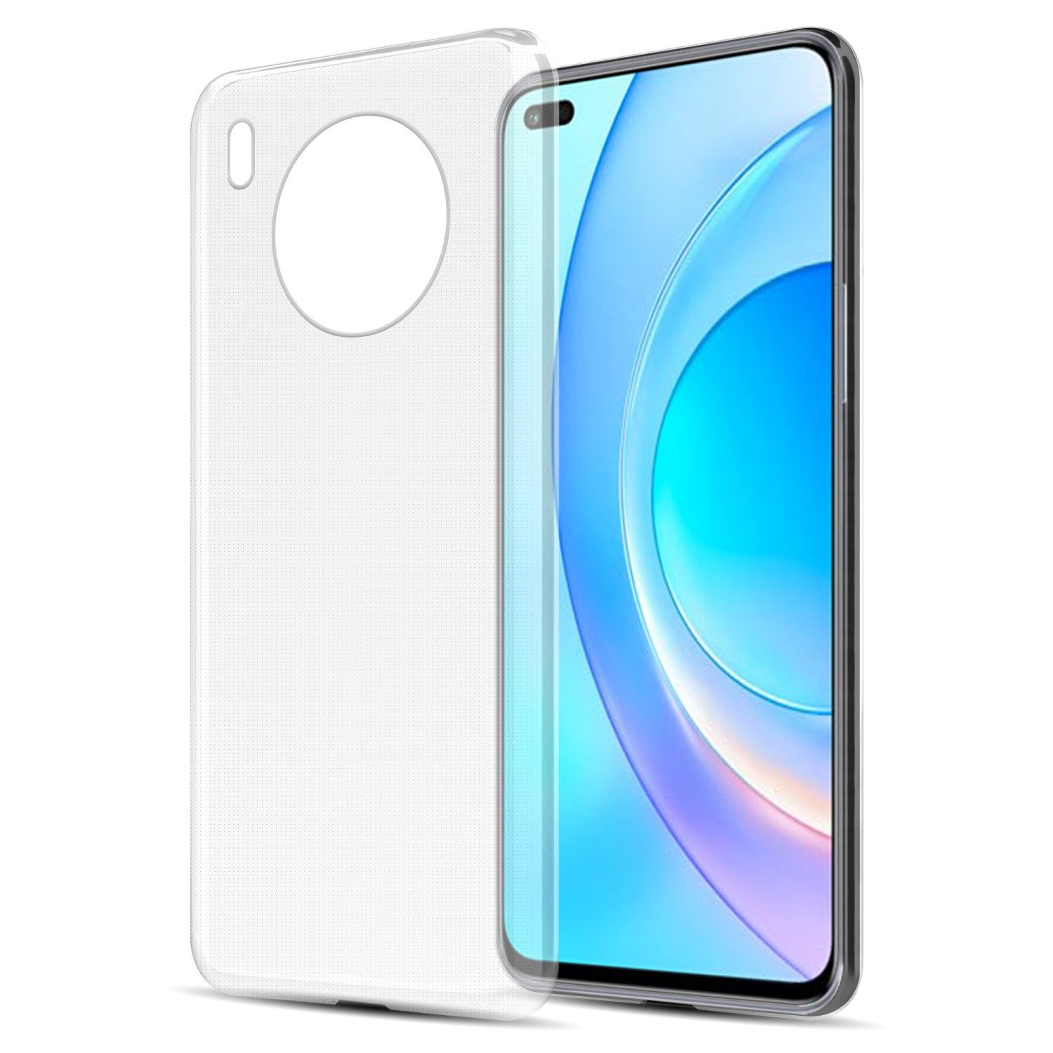 Cadorabo Handyhülle für Honor 50 LITE Hülle Honor 50 LITE, Hülle TPU Silikon Handy Schutzhülle Slim Transparent Case Cover