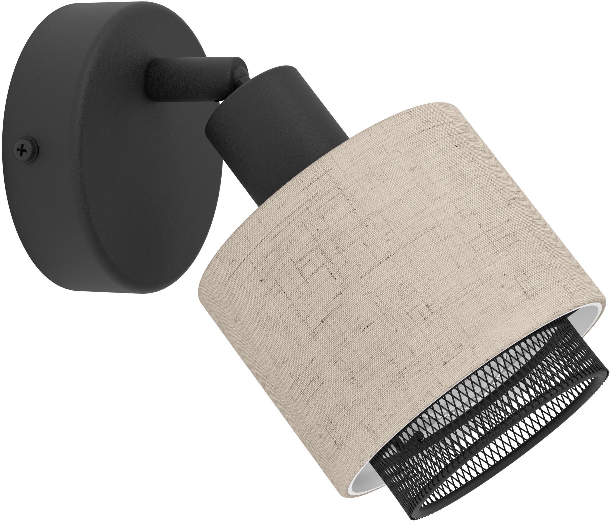 EGLO Deckenspot ROSLEY Spotlampe - Stahl - E14 - 1X40W - IP20, ohne Leuchtmittel, Wandlampe, Wandleuchte, schwenkbarer Strahler, H11 x Ø9 x AL18,5 cm