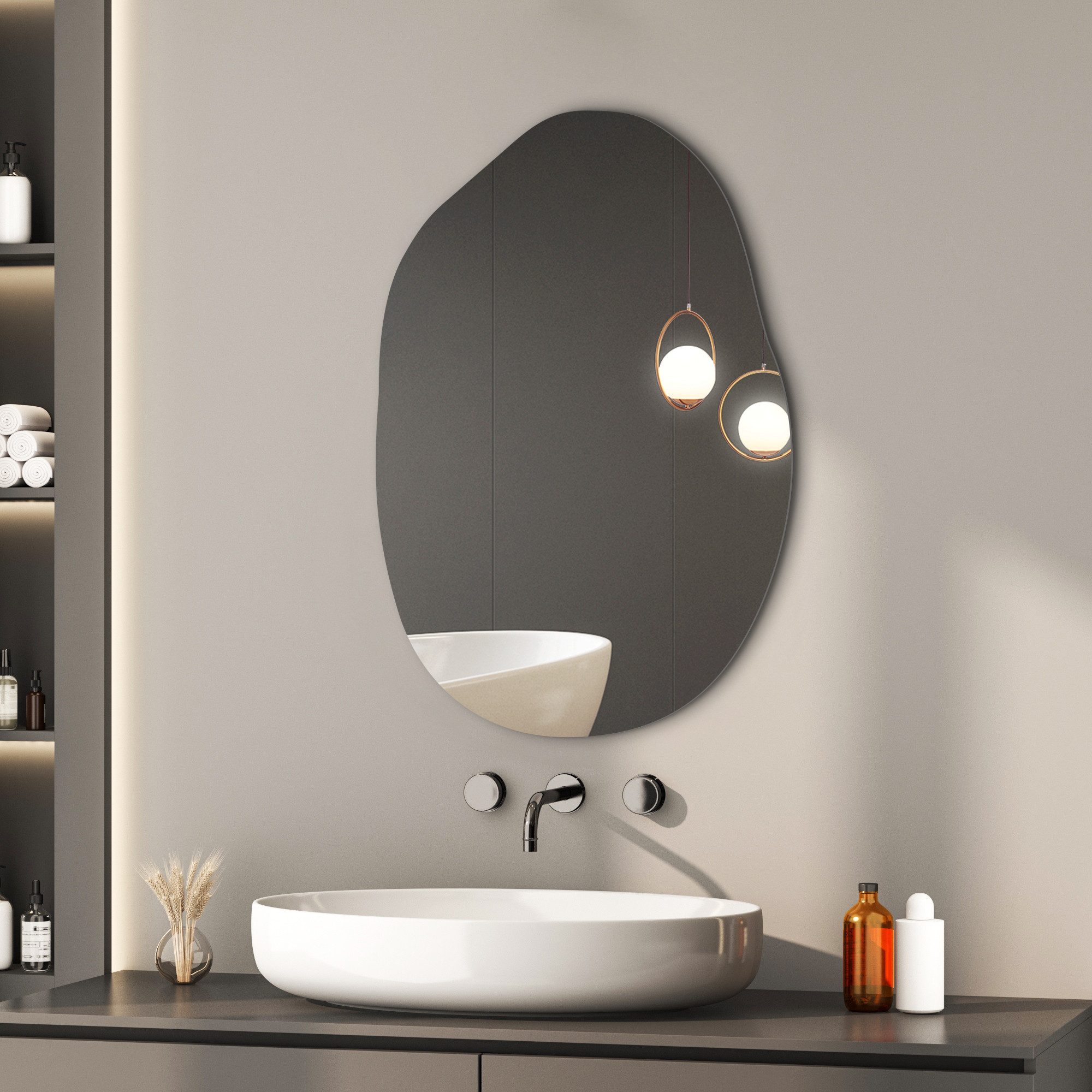 Hopibath Badspiegel ohne Beleuchtung Badezimmerspiegel Rahmenlos günstig online kaufen