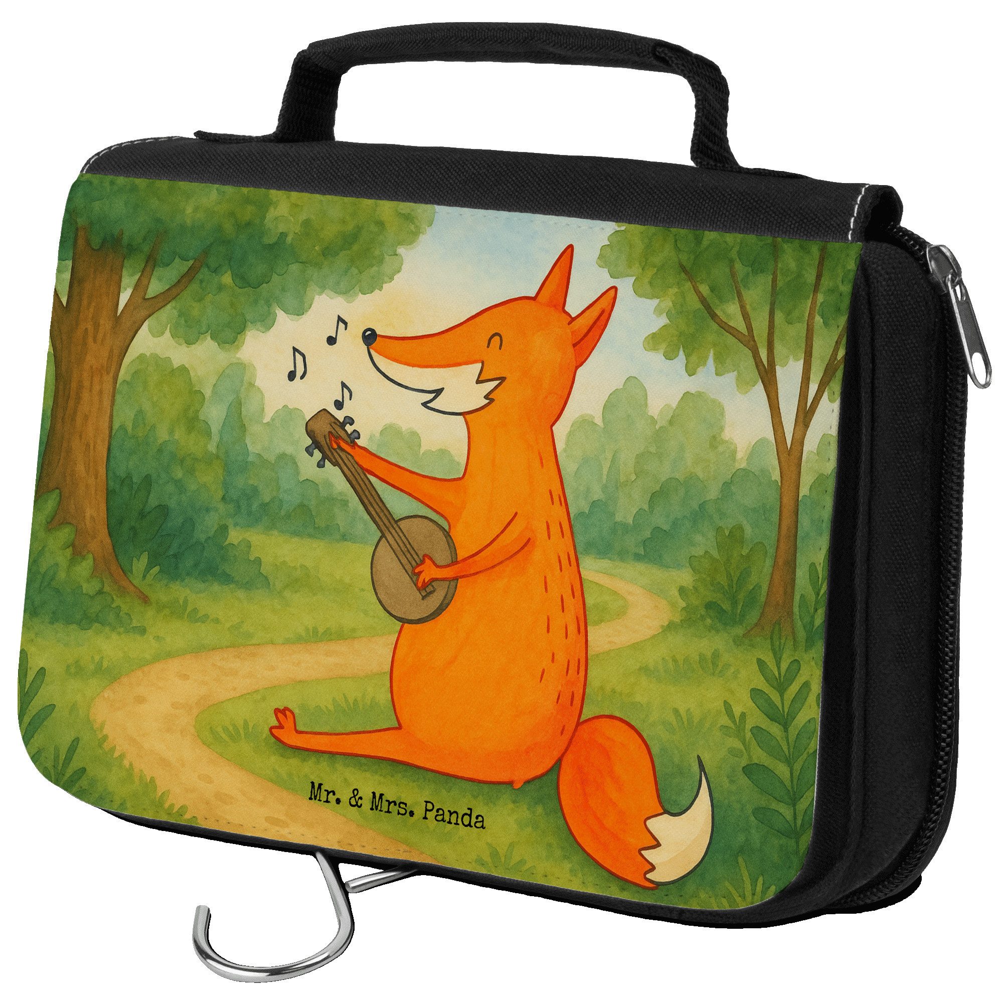 Kulturbeutel Fuchs Gitarre Design, Waschtasche, Weiß, Kulturbeutel, Sänger, Musik