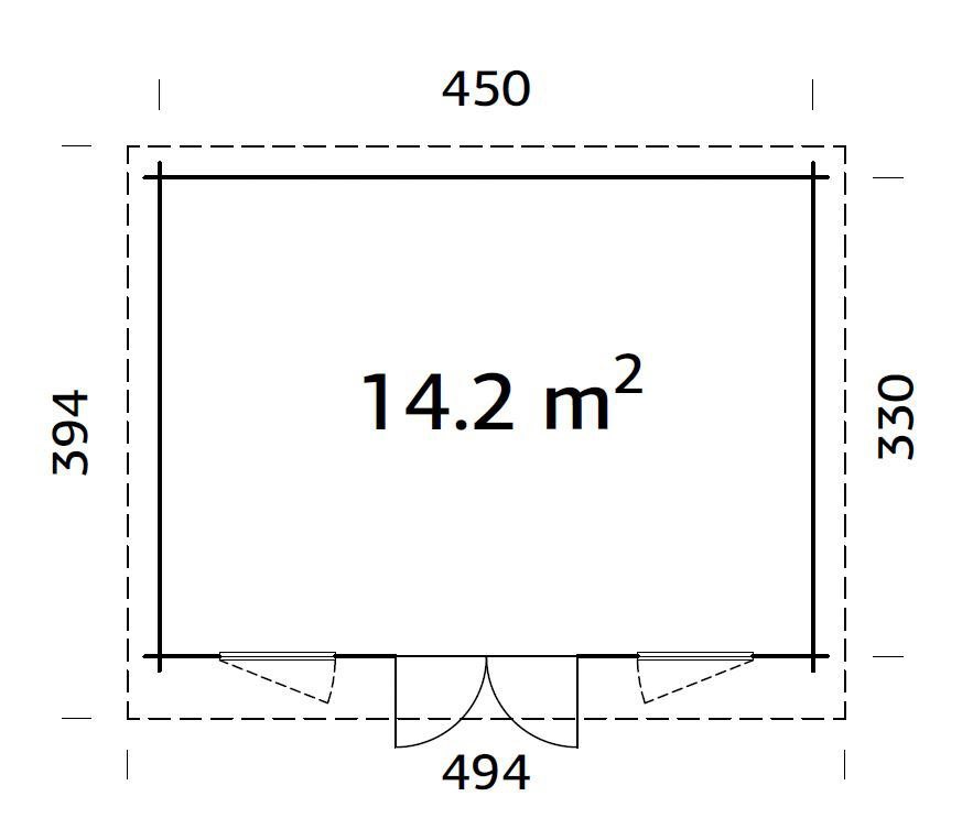 Thumbnail - Palmako Gartenhaus Lisa, BxT: 494x394 cm, (Set), 14,2 m², mit Fußboden im Gartenhaus