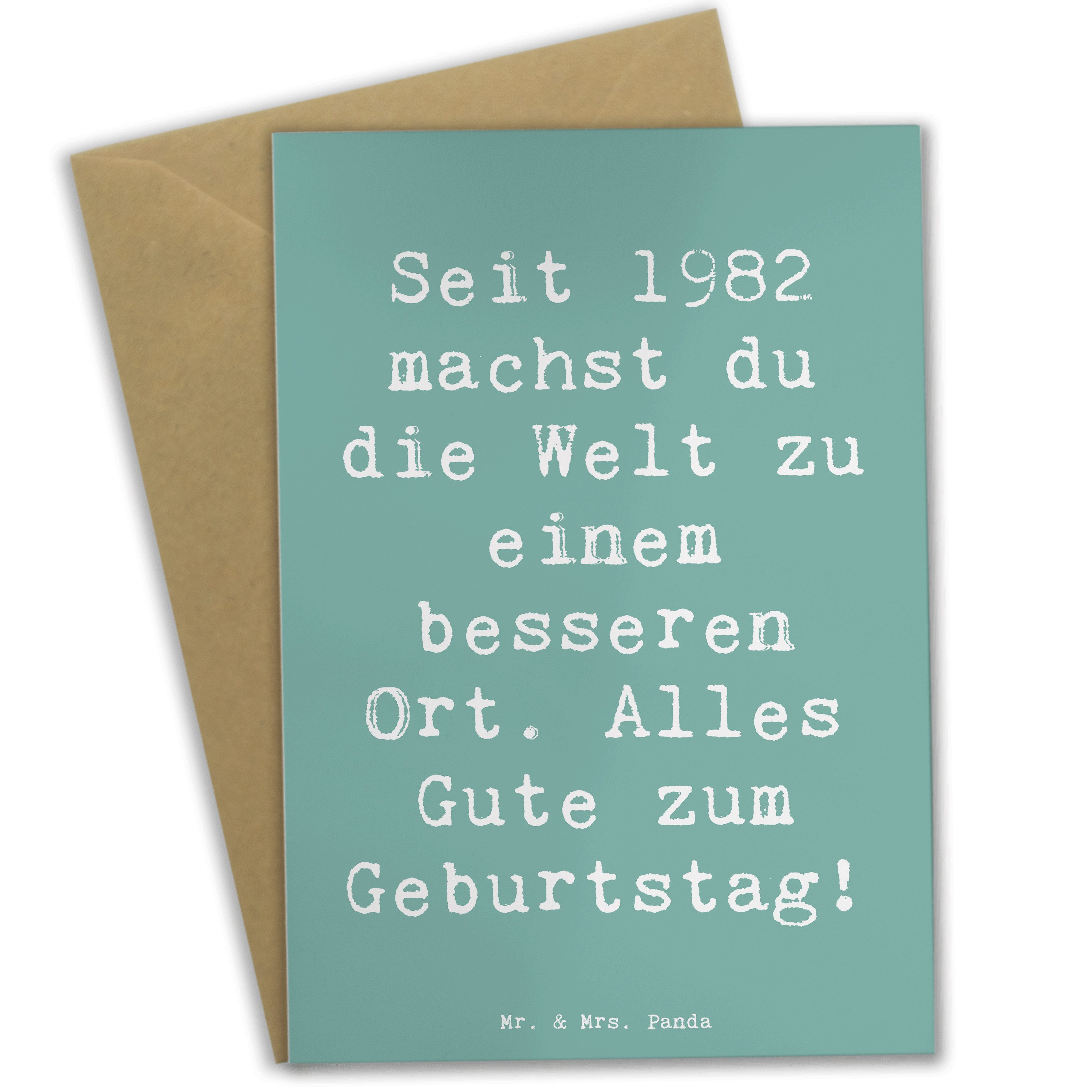 Grußkarte 1982 Geburtstag - Meeresbrise - Geschenk, besondere Geburtstagsnachri