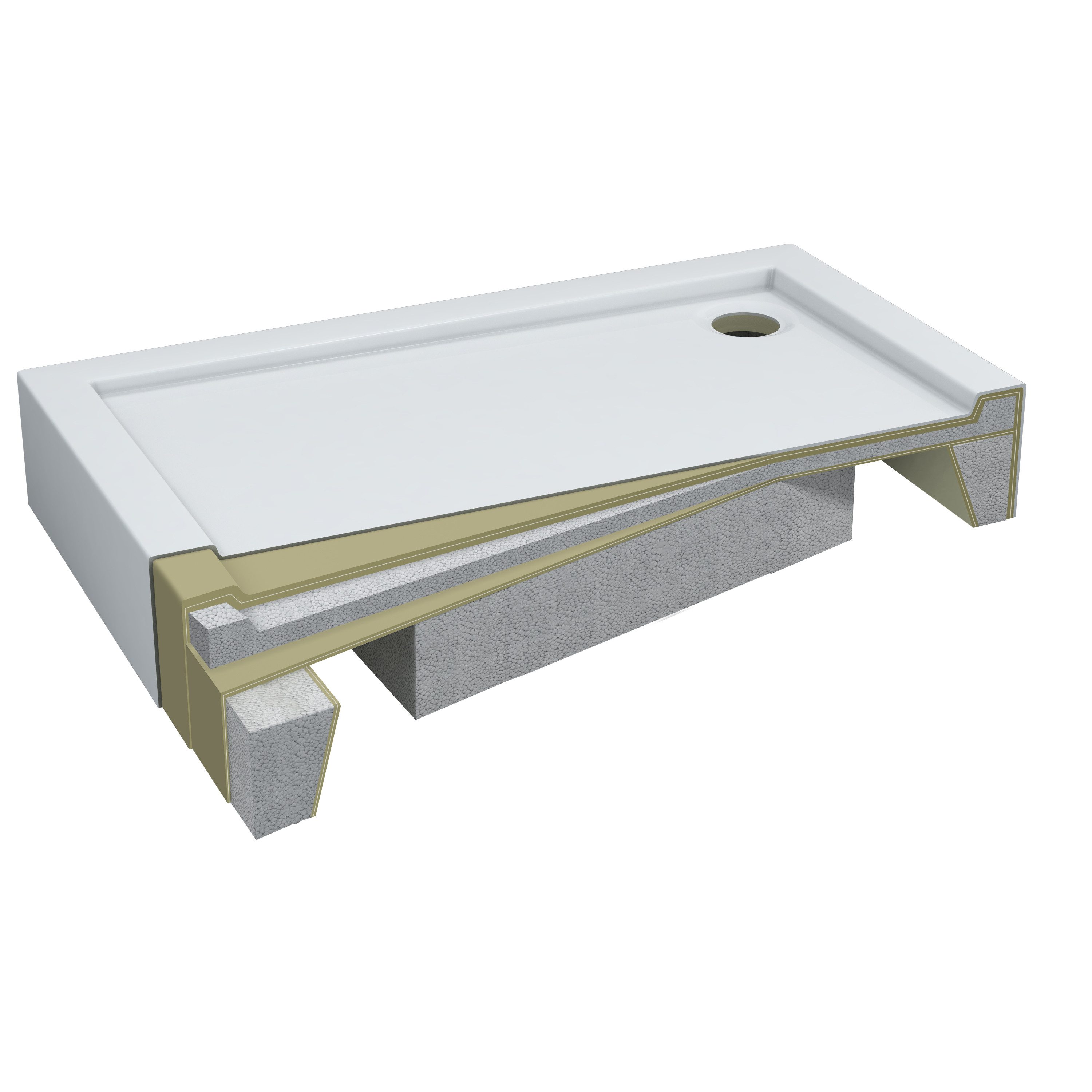 Aquabad® Duschwanne ULTIMA, Rechteck, Acryl, 1-St., Duschwanne, 70x120 cm