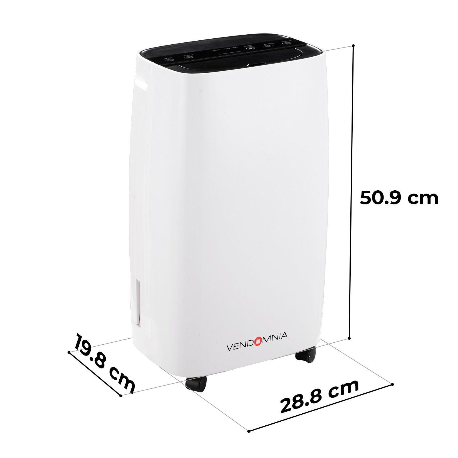 VENDOMNIA Luftentfeuchter Luftentfeuchter - 10/12 L / Tag, für 18 m³ Räume, elektrisch, Digitalanzeige, Raumentfeuchter, Entfeuchtungsgerät