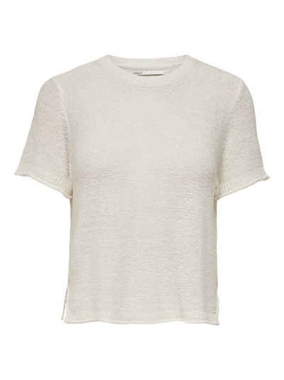 ONLY T-Shirt Only Damen Basic Strick-Pullover Crop-Top - OnlSunny Rundhals kurz-arm