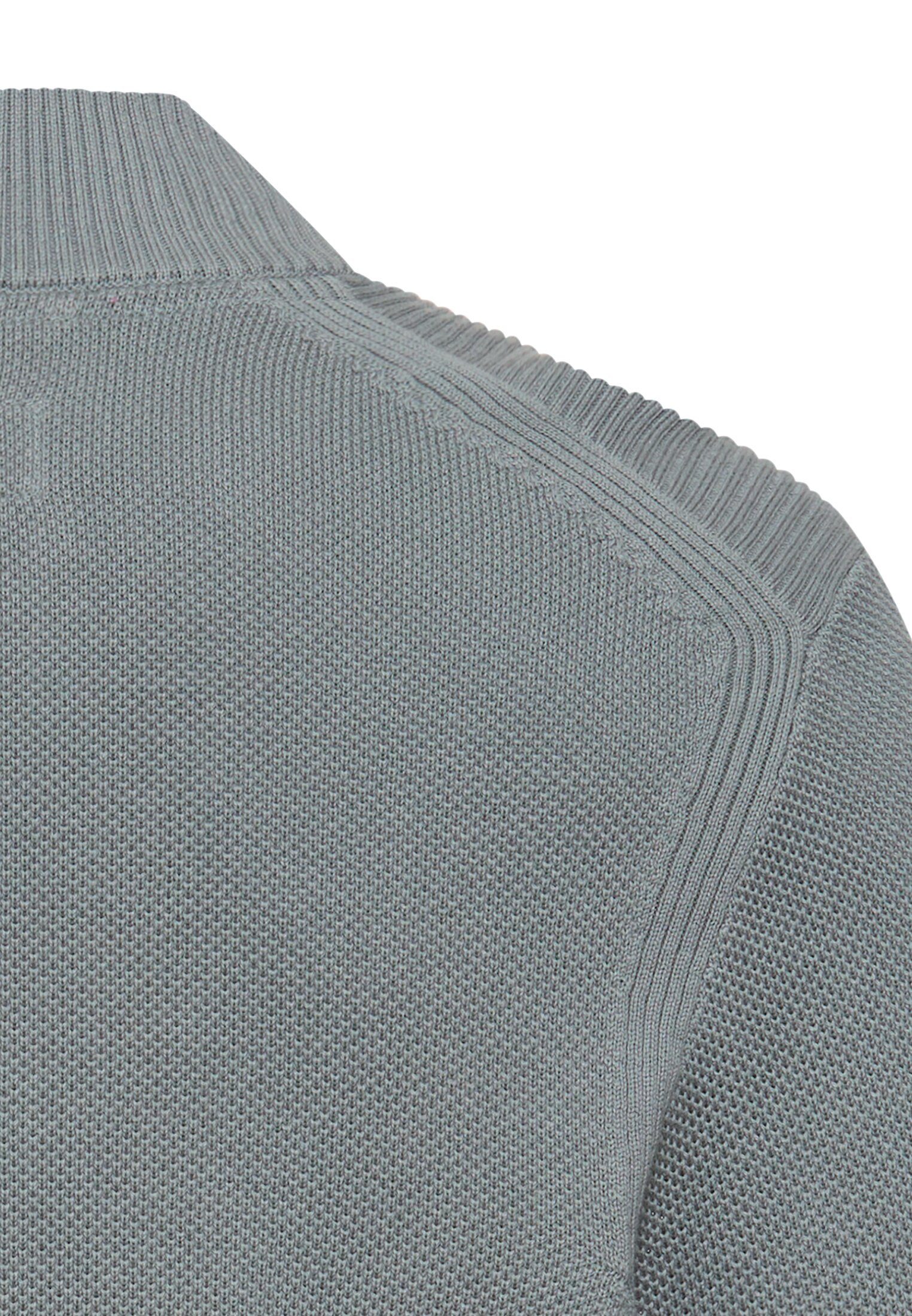 camel active Strickjacke mit Reißverschluss und Stehkragen – Bild 4 von 5