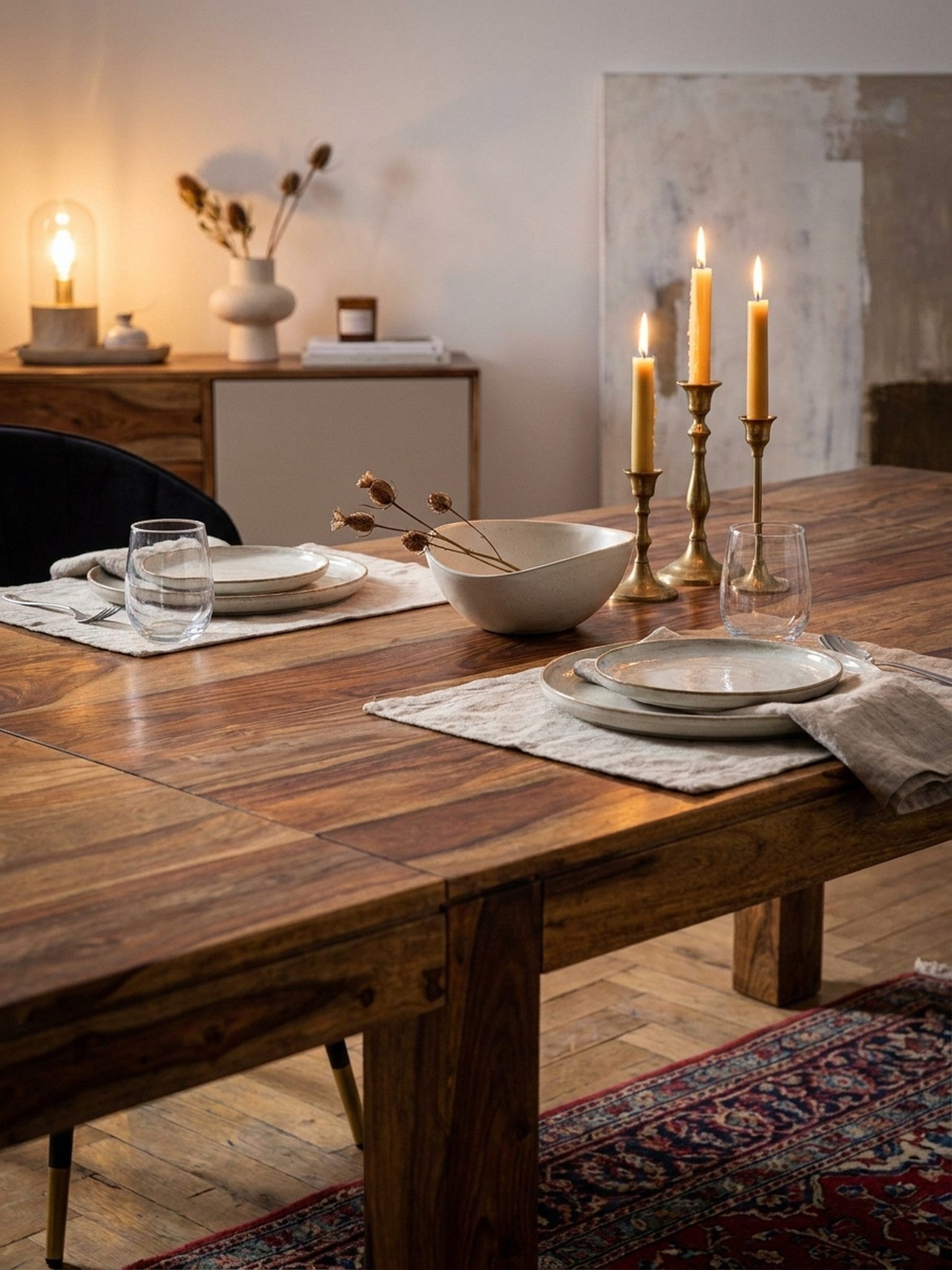 KADIMA DESIGN Esstisch Esszimmertisch 120-200 cm Massivholz Zeitlos Küchentisch Ausziehbar (Esszimmer), Verlängerbar, Speisetisch Groß Rechteckig Schlicht, Holztisch