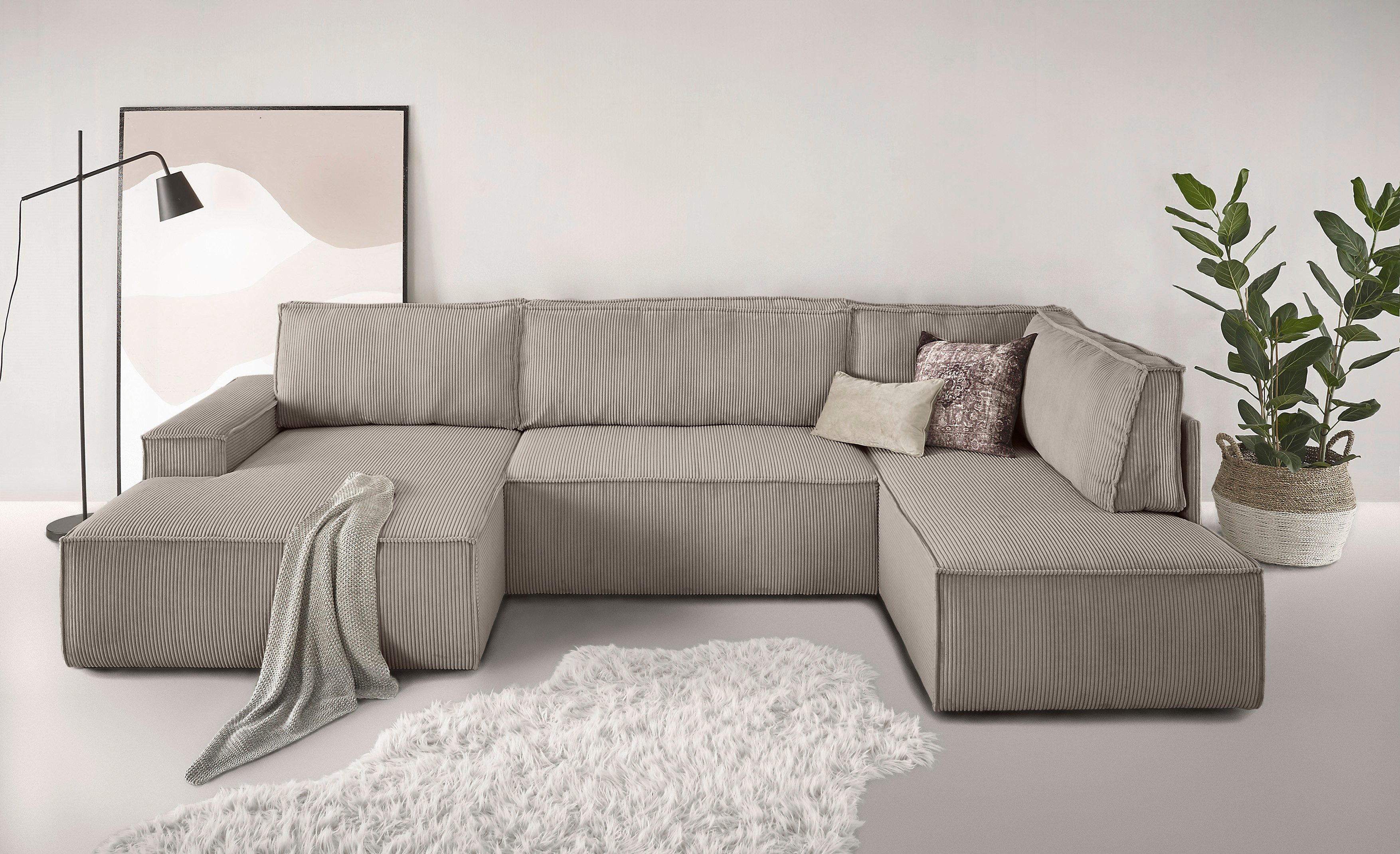 Home affaire Wohnlandschaft SHERWOOD 329 cm, günstig online kaufen