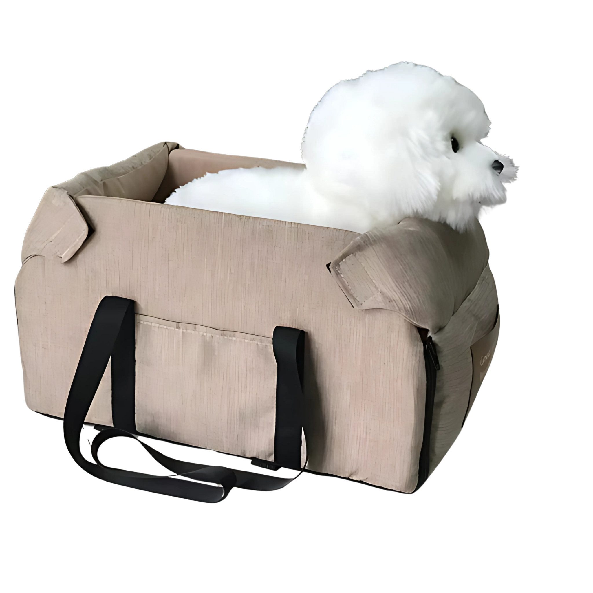 HS.SUPPLY Tiertransporttasche Hundetasche, Tiertasche, Hundebox, Mit Anti-Rutsch Bodenbeschichtung, abnehmbares Innenkissen, Tragegurt