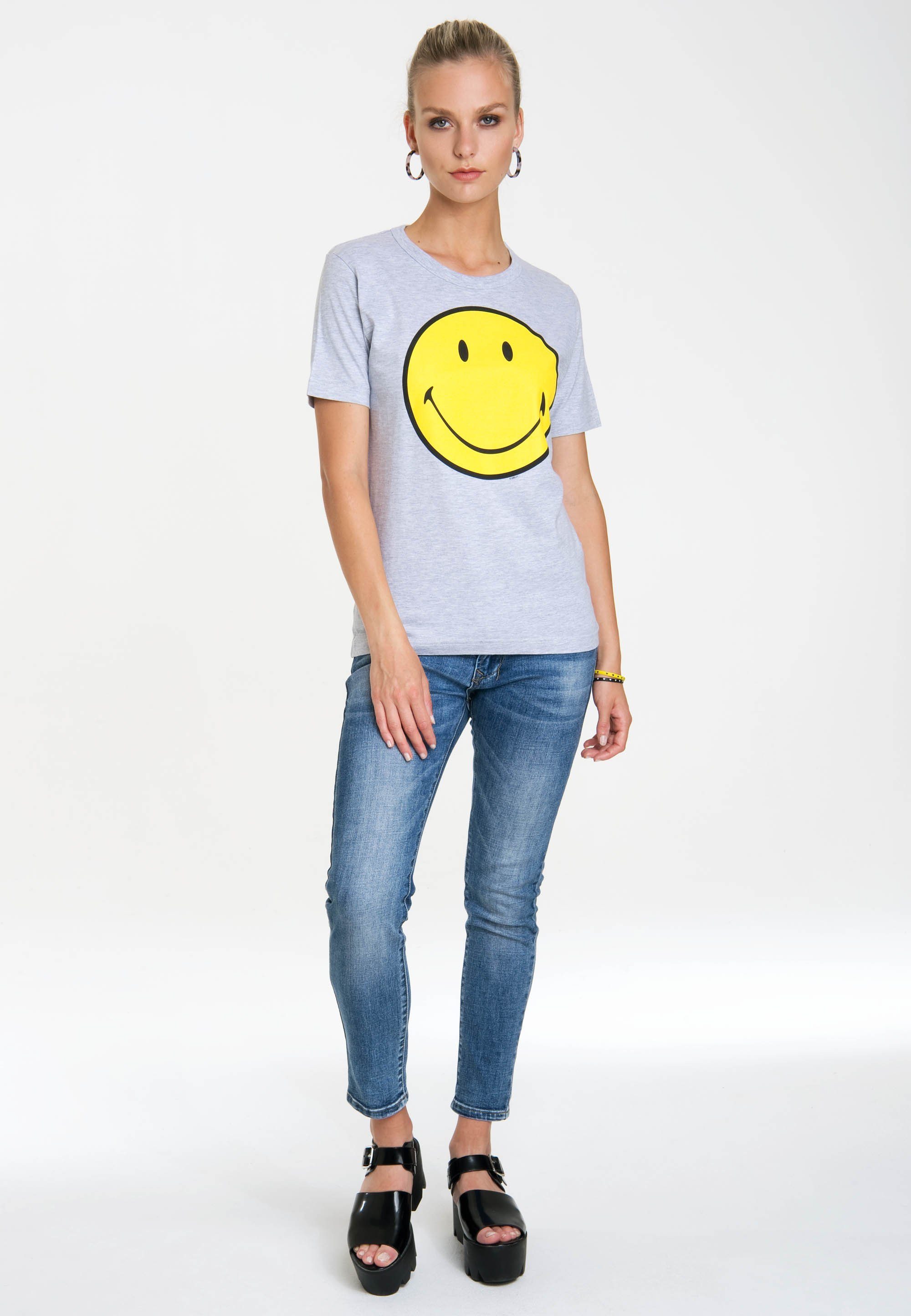 lizenziertem LOGOSHIRT Originaldesign mit T-Shirt Smiley