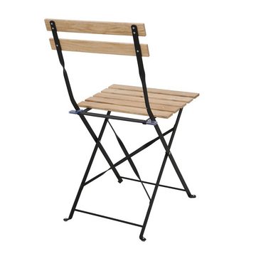 SVITA Balkonset, (Bistro-Set, 1 Tisch mit 2 Stühlen), klappbar, Metall, Holz