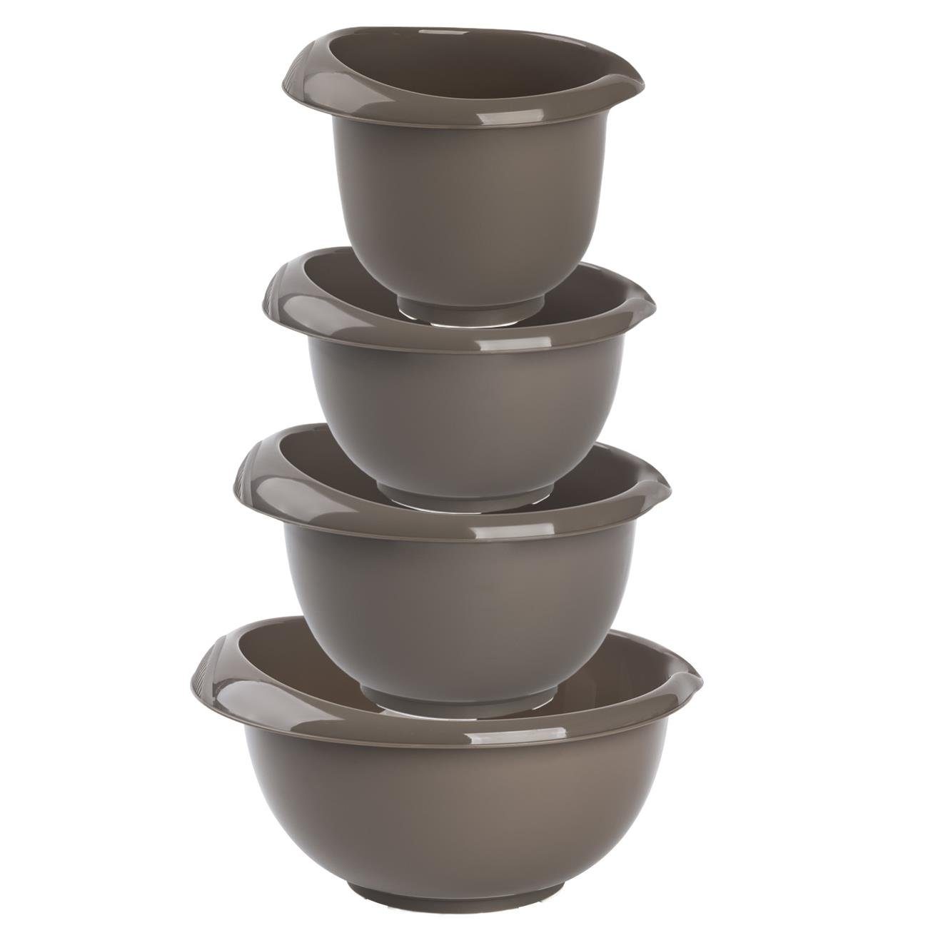 Engelland Rührschüssel Backschüssel-Set, Kunststoff, (Vorteils-Set, 4-tlg), spülmaschinengeeignet, mikrowellengeeignet, Ausgusslippe