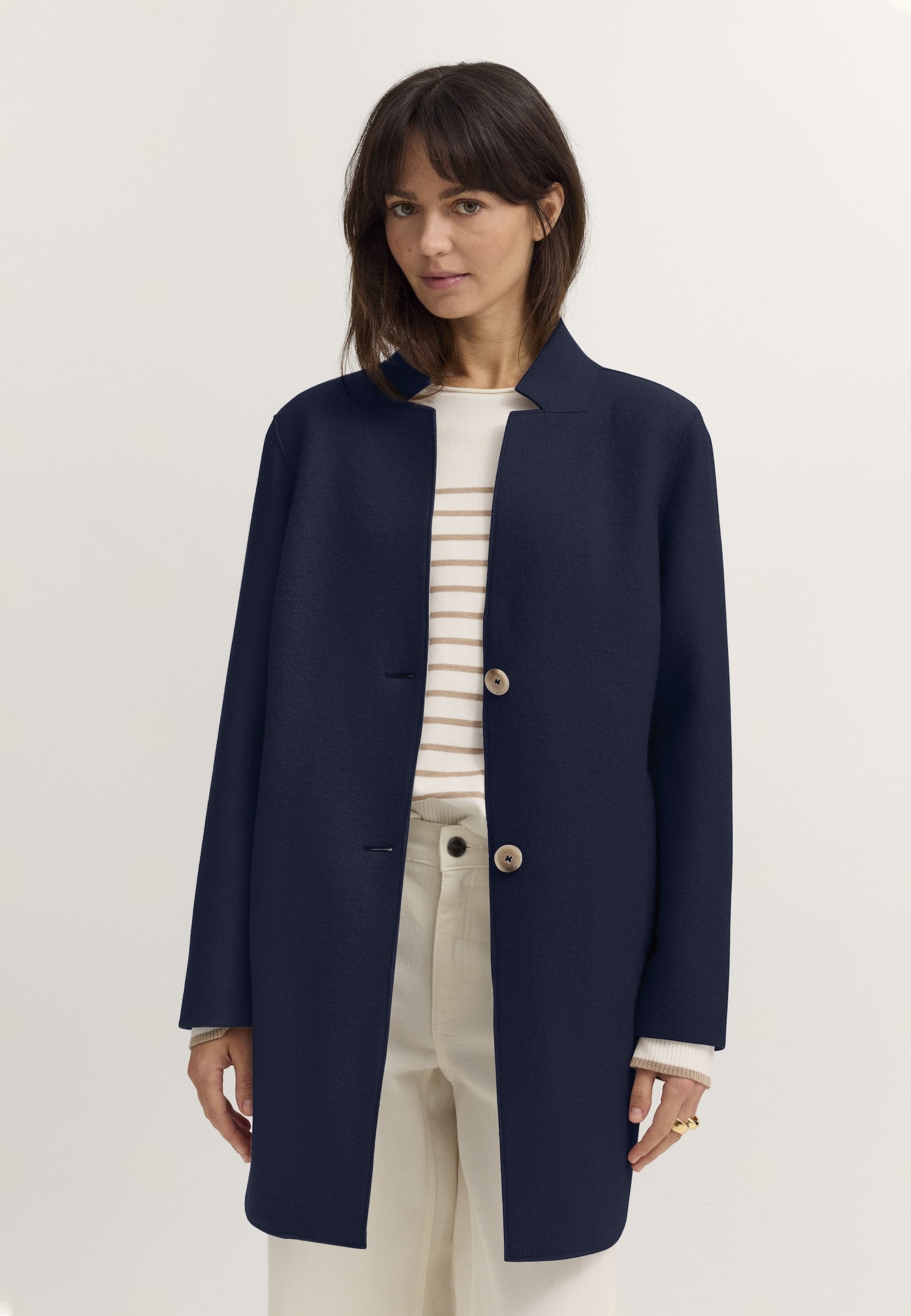 bugatti Wollmantel Regular Fit aus reiner italienischer Wolle