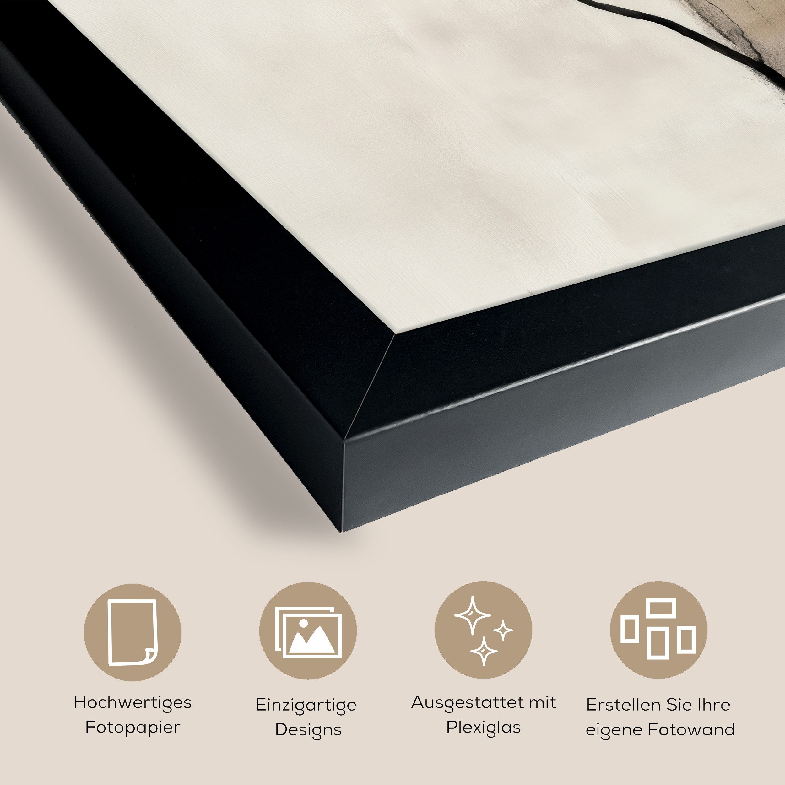MuchoWow Poster Wabi sabi - Pflanze - Beige, (1 St), Wandbilder, Deko Wohnzimmer Schlafzimmer, 30x20 cm – Bild 3 von 5