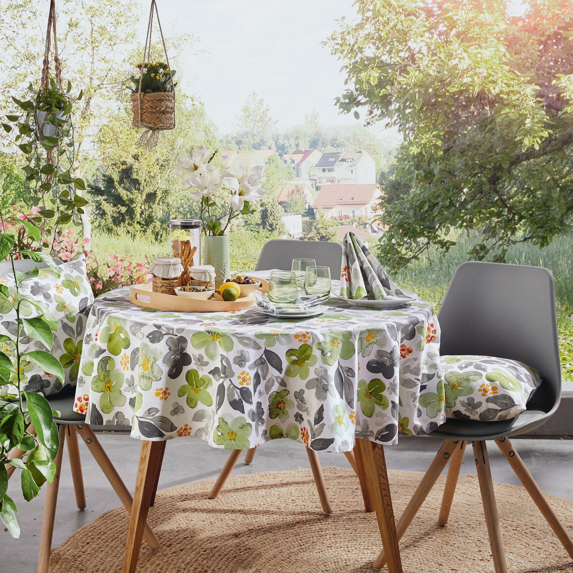 REDBEST Tischdecke Tischdecke (1-tlg), Baumwolle Blumen günstig online kaufen