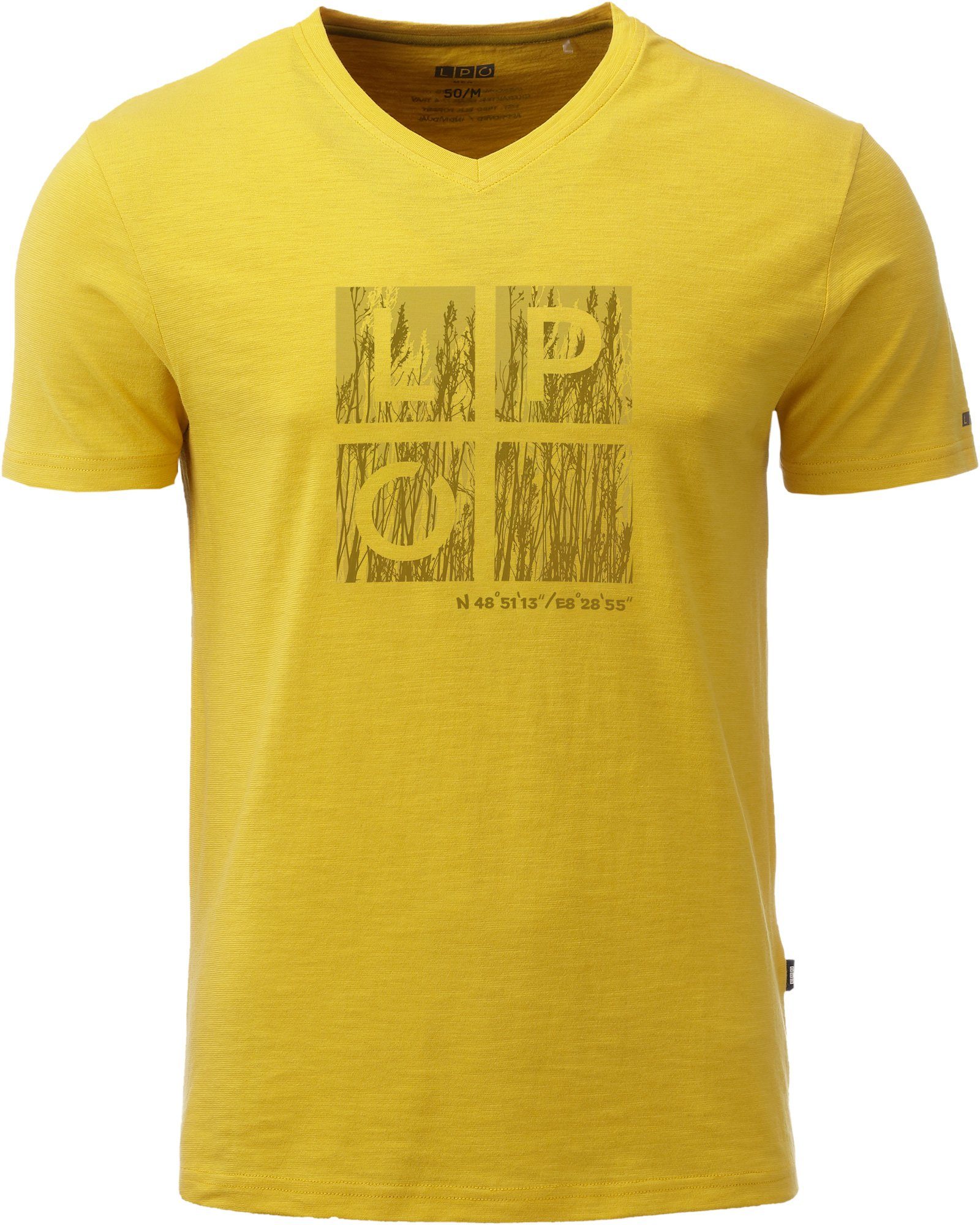 DEPROC Active T-Shirt NAKIN MEN PRINT Mit modischem Allover-Print sulphur yellow