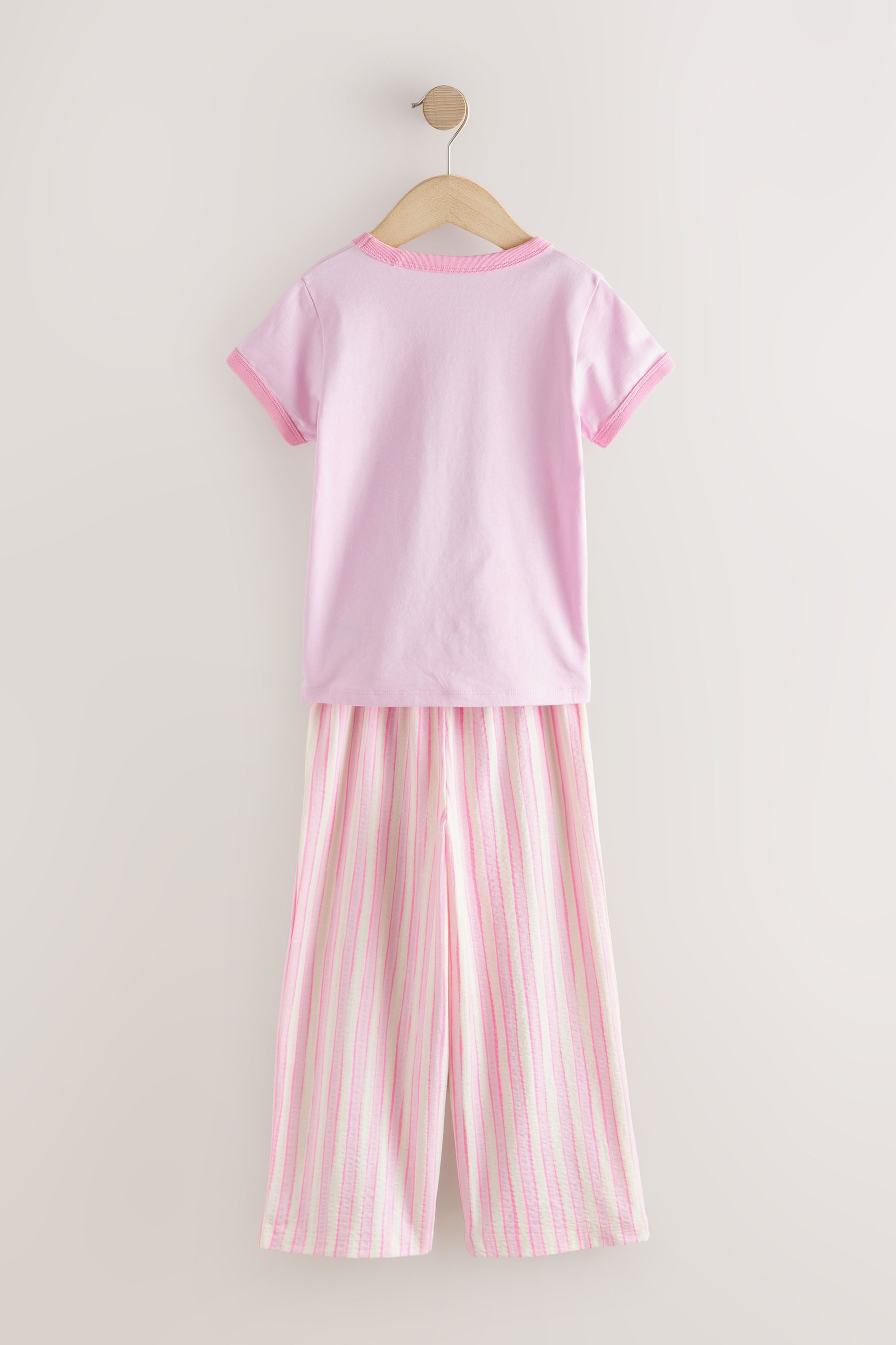 Next Pyjama Gestreifter Schlafanzug mit weitem Bein (2 tlg)