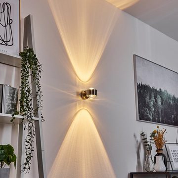 hofstein Wandleuchte »Osacca« Wandlampe, Nickel-matt, Metall, ohne Leuchtmittel, Effektlampe, Licht-Kegeln-Leuchte,Wohnzimmer, das Esszimmer, Küche