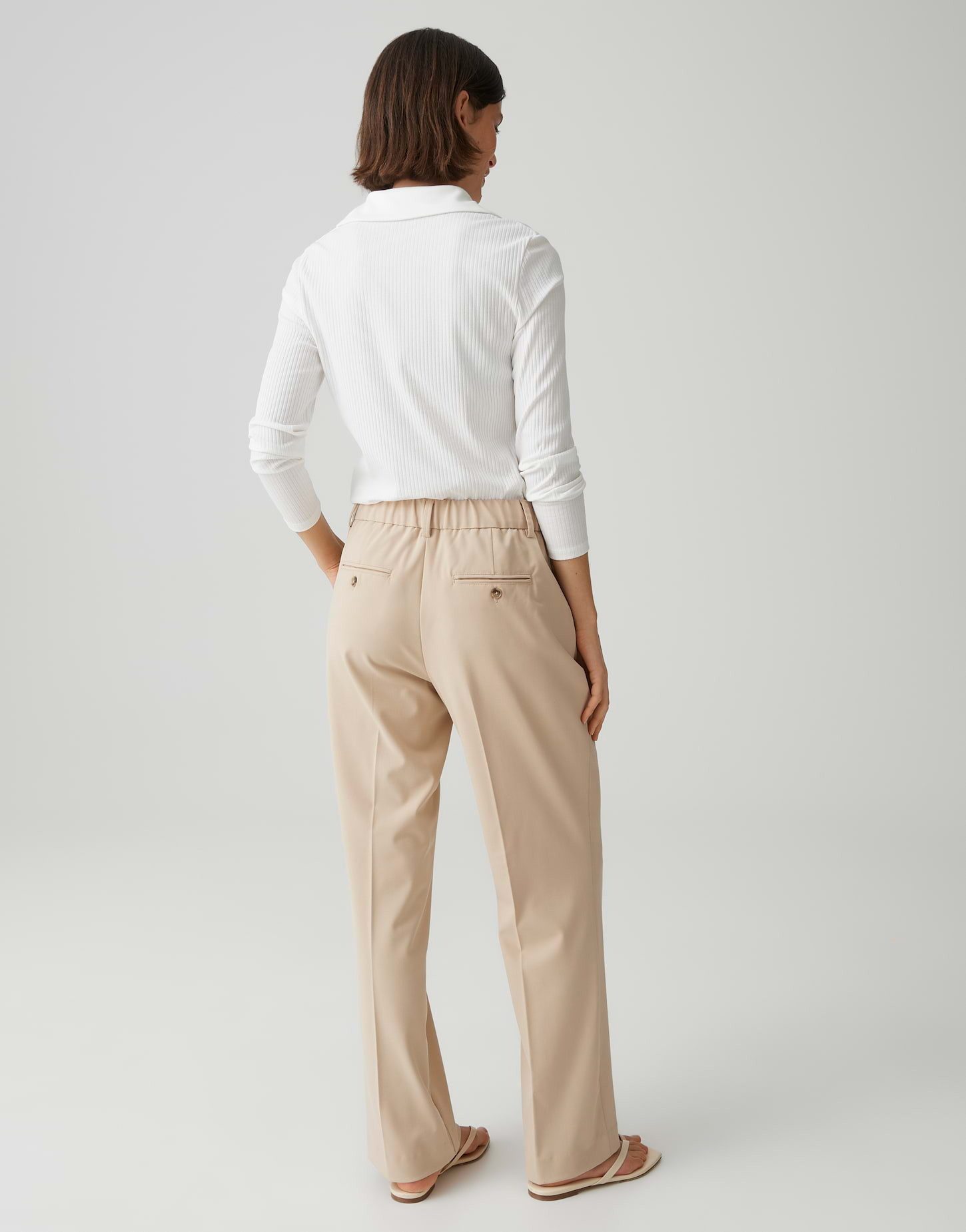 OPUS PANTS Stoffhose MOIRA Wide Leg mit Komfortbund verdeckter Zip-Fly, weicher Griff, elastischer Stoff