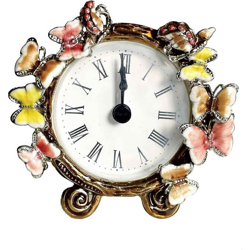 AUKUU Wanduhr Uhr Uhr pastoralen Stil Schmetterling Wecker kreative Mode (personalisierte Uhr einfache Retro Uhr)
