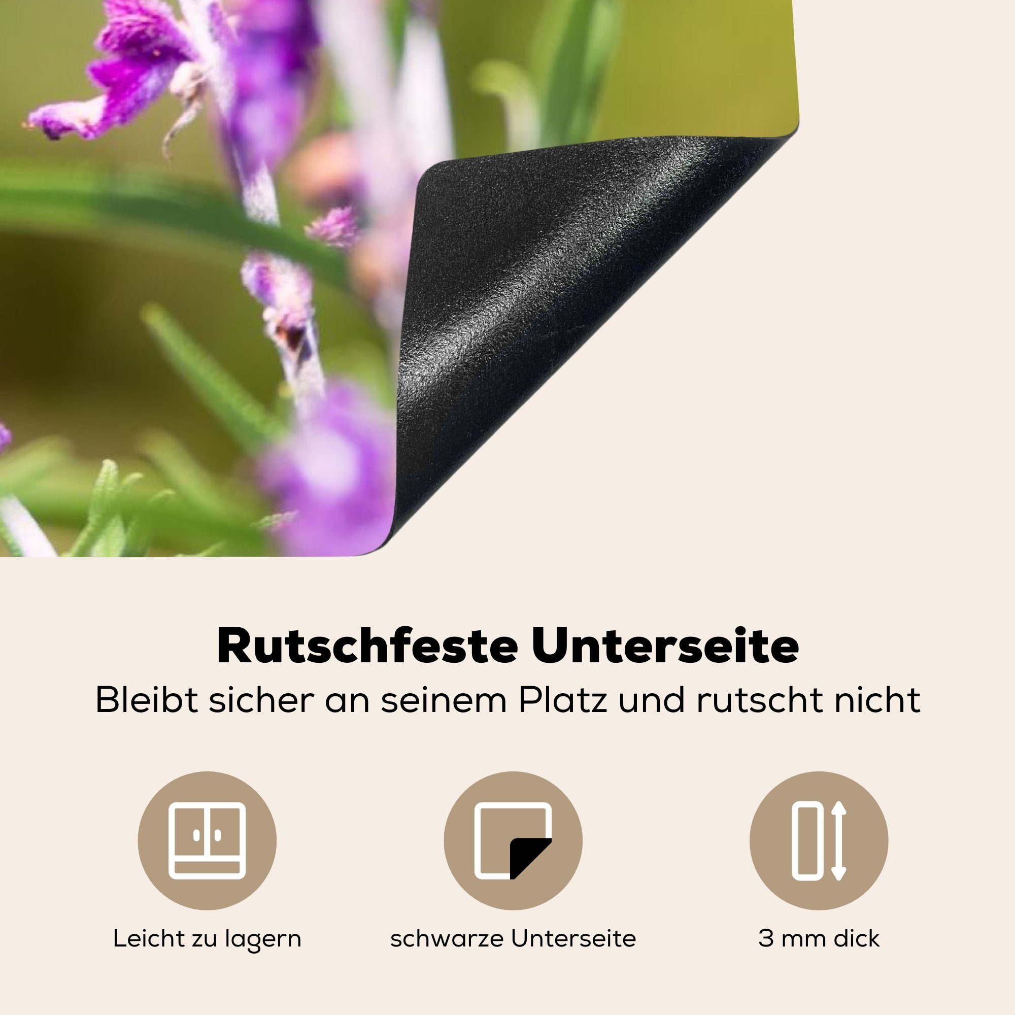 MuchoWow Herdblende-/Abdeckplatte Kolibri - Ceranfeldabdeckung, für Natur, Vinyl, (1 cm, Vogel Arbeitsplatte - 81x52 küche tlg)