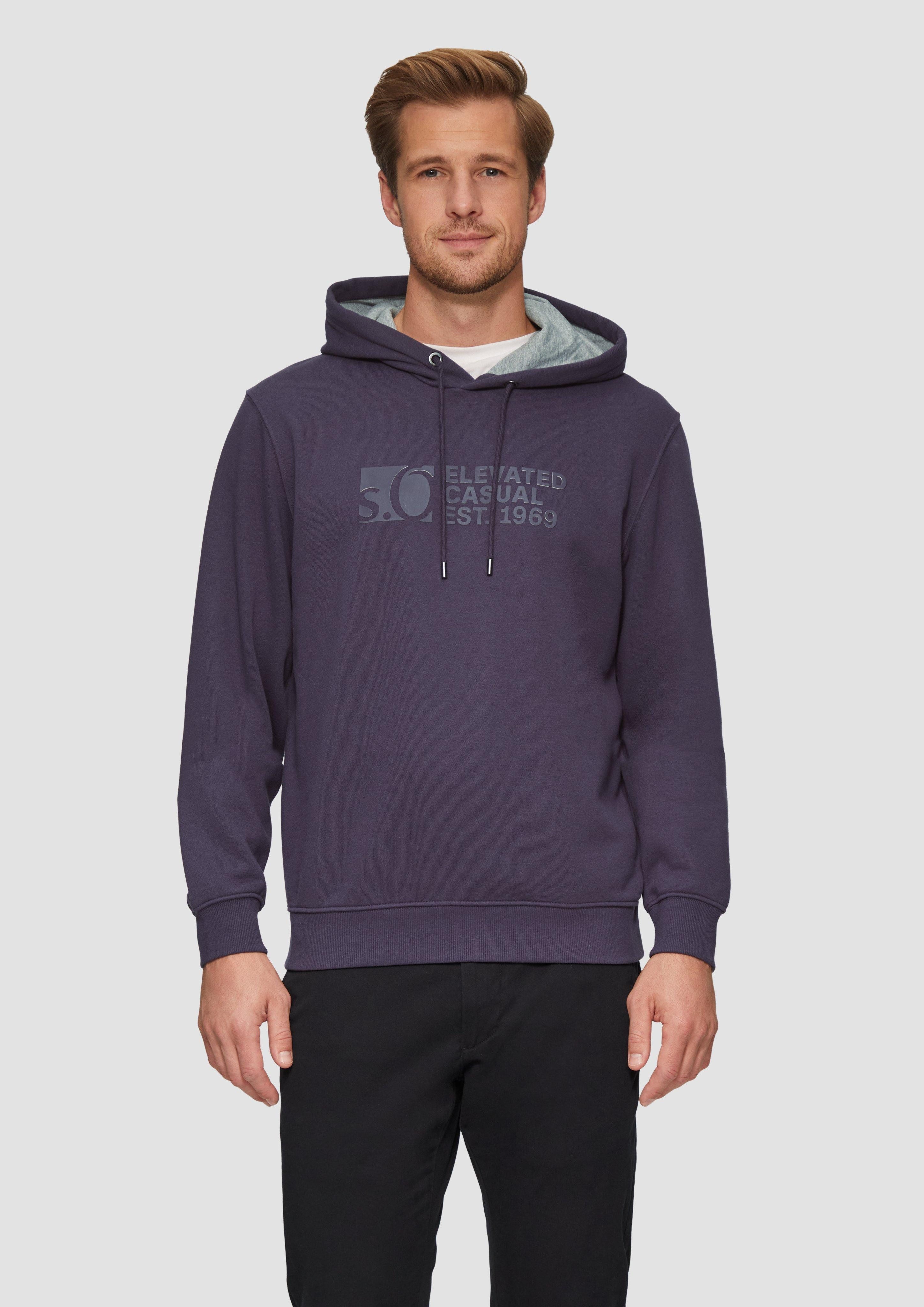 s.Oliver Kapuzensweatshirt mit Front-Print günstig online kaufen