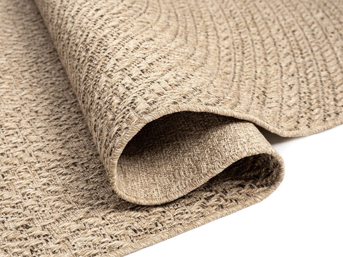 the carpet Teppich Kansas, rechteckig, Höhe: 1 mm, moderner robuster In und Outdoor Teppich Jute Look