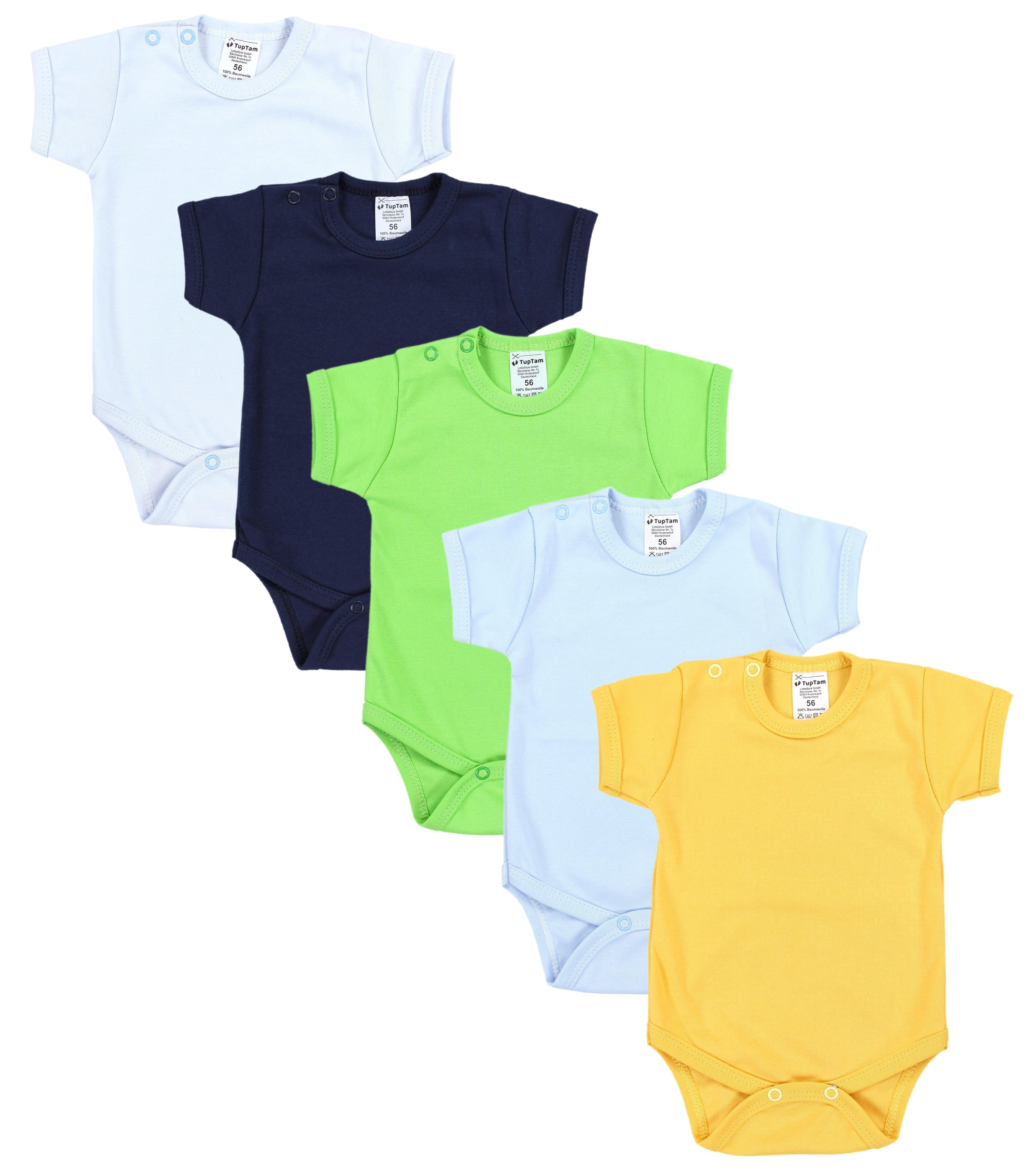 TupTam Kurzarmbody TupTam in Body Pack Kurzarm Farbenmix 1 Jungen Baby - 5er Unifarben