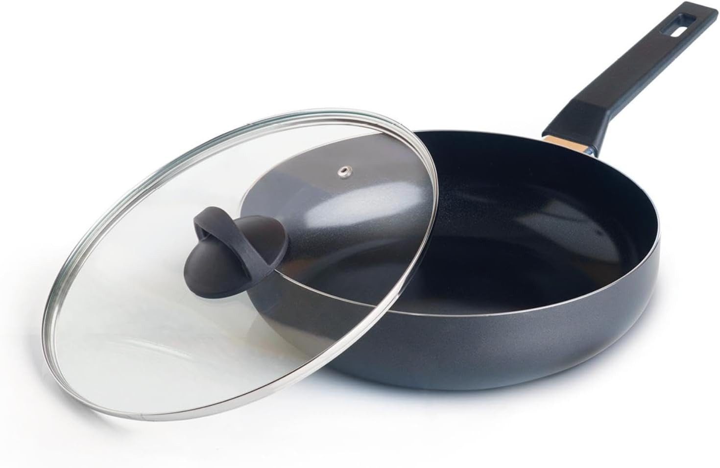 Qulinart by Brandt Bratpfanne mit Deckel Aluminium schwarz 28 7,3 cm