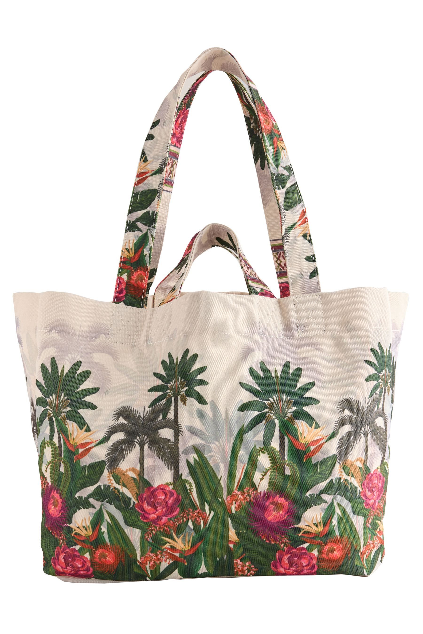 Next Schultertasche Schultertasche mit tropischem Print (1-tlg)