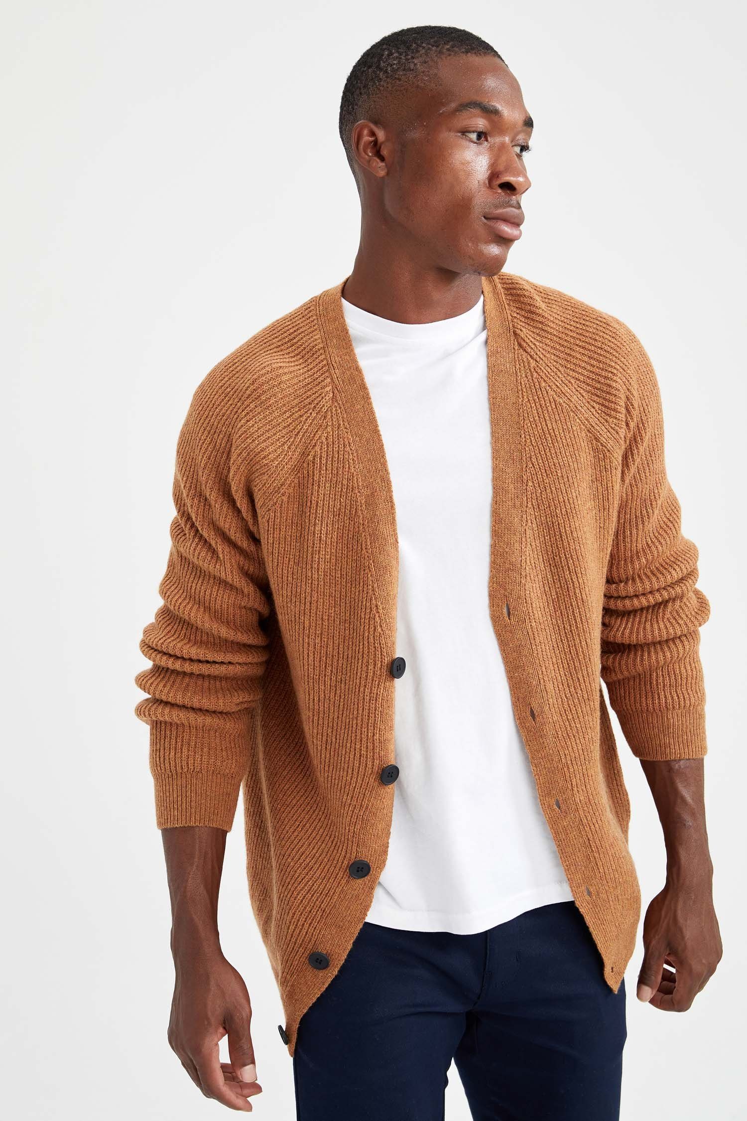 DeFacto Cardigan Herren Cardigan RELAX FIT, Relaxed Fit