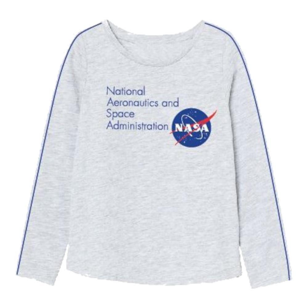 NASA T-Shirt NASA Langarmshirt Mädchen Grau, Größen 134-164, Baumwoll-Mix