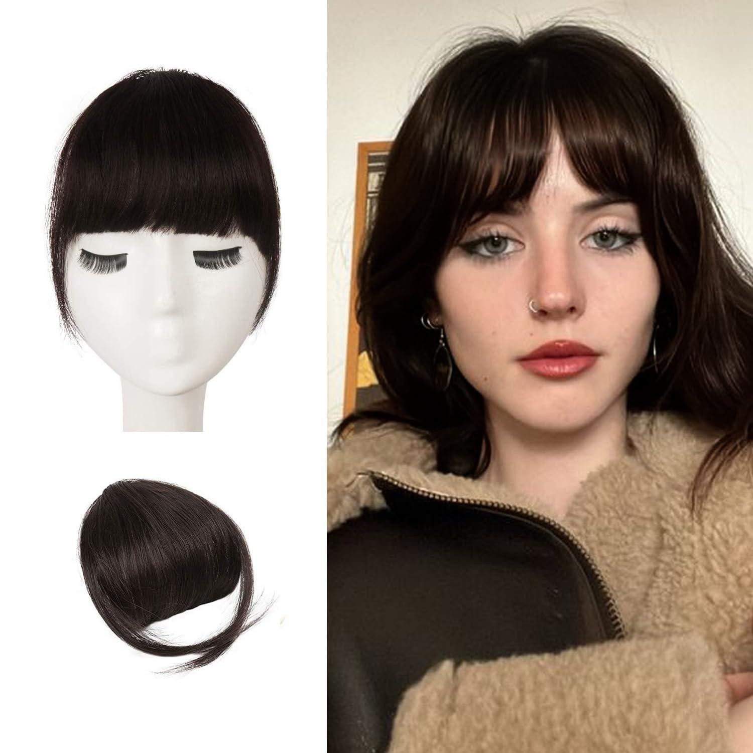 Echthaar-Extension Echthaar Clip in Pony Dunkelbraun, Dick, Extensions für Frauen