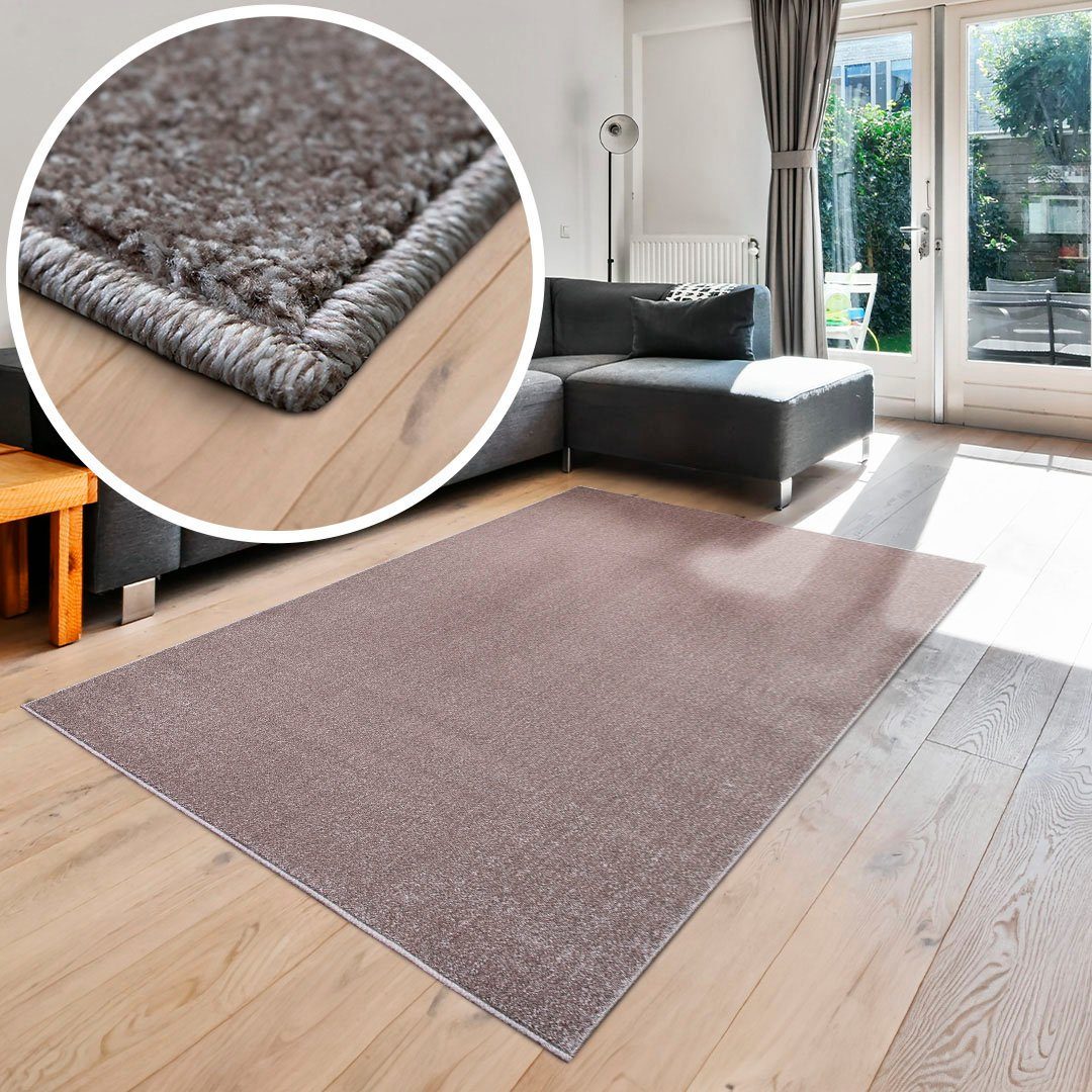 Teppich »Pieter«, my home, rechteckig, Höhe: 9 mm, mit besonders weichem Flor, Kurzflor,Design-Teppich mit Melange-Effekt sand