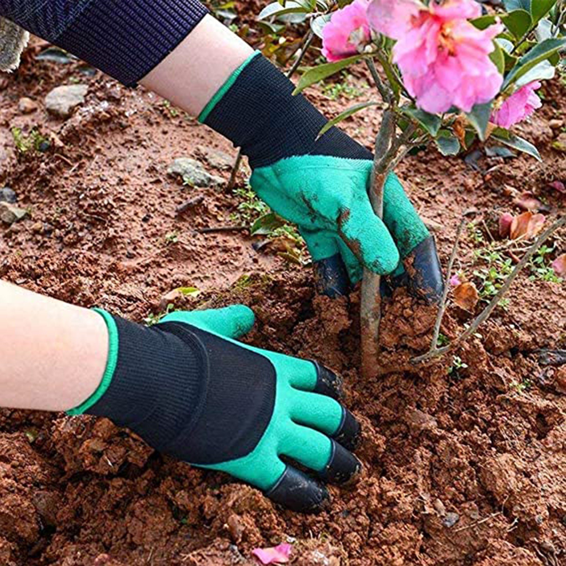 Dedom und Krallen,Pflanzhandschuhe,Paar Grabungshandschuhe,Gartenhandschuhe Für mit beschneiden Umgraben,harken,pflanzen von Rosen Gartenhandschuhe