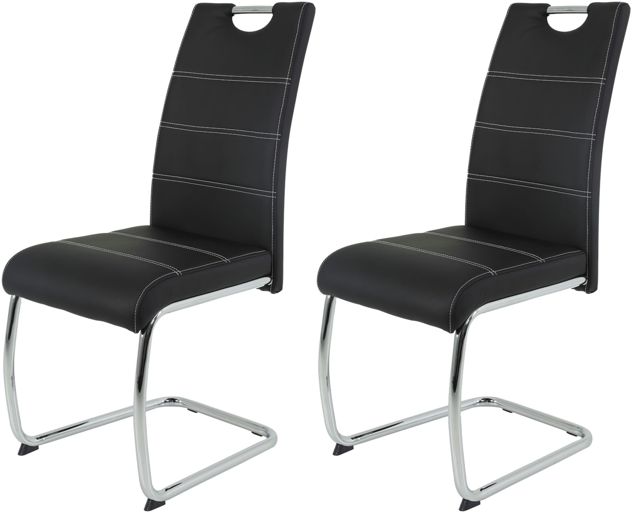 HELA Freischwinger Flora, Esszimmerstühle (Set, 2 St), Schwingstuhl Set: 1,2 oder 4 Stück, hoher Sitzkomfort