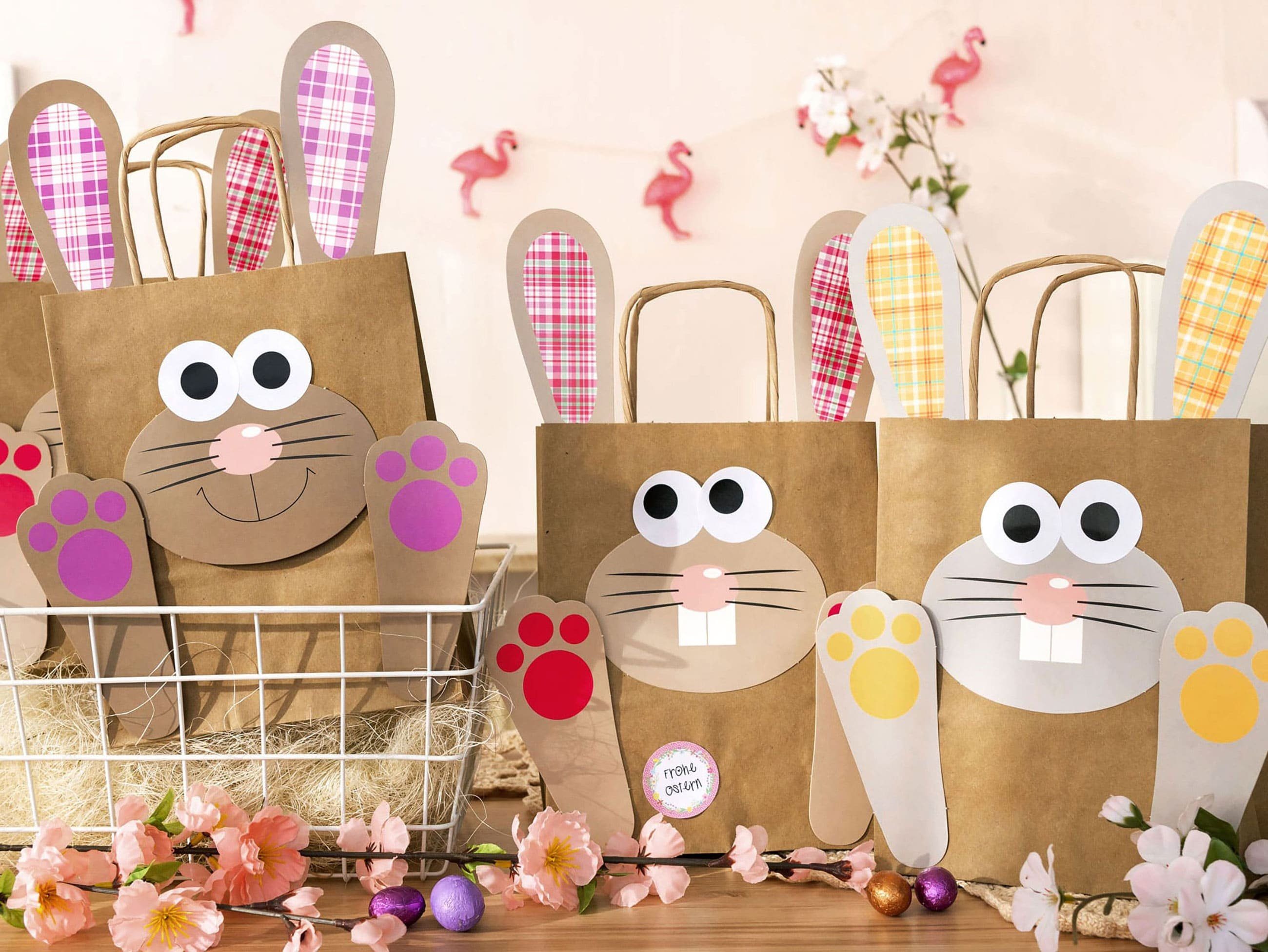PAPIERDRACHEN Osterhase DIY Osterhasen Tüten mit Henkel