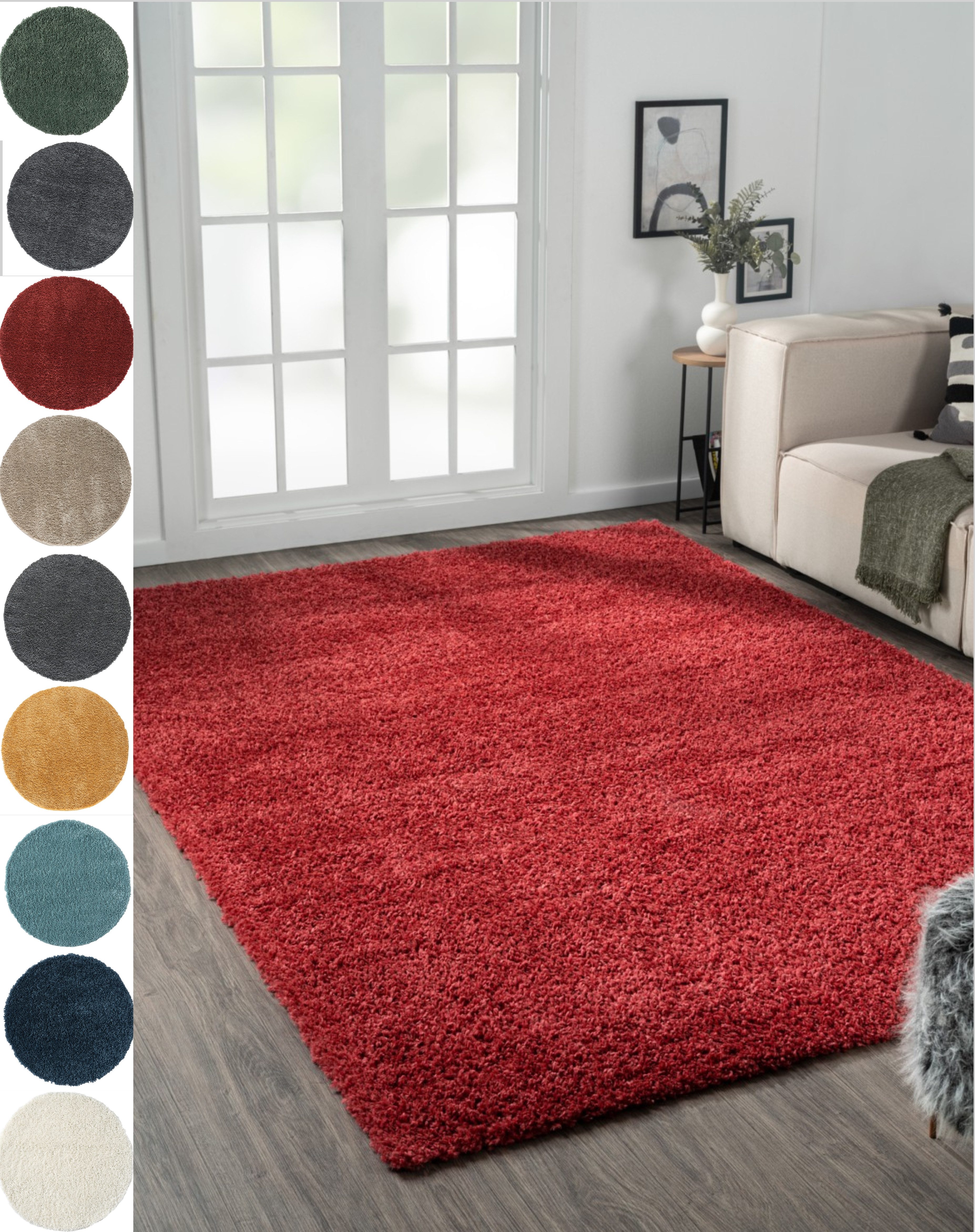 Myflair Möbel & Accessoires Hochflor-Teppich My Shaggy, rechteckig, Höhe: 37 mm, Shaggy, Uni-Farben, leicht glänzend, Microfaser, extra flauschig