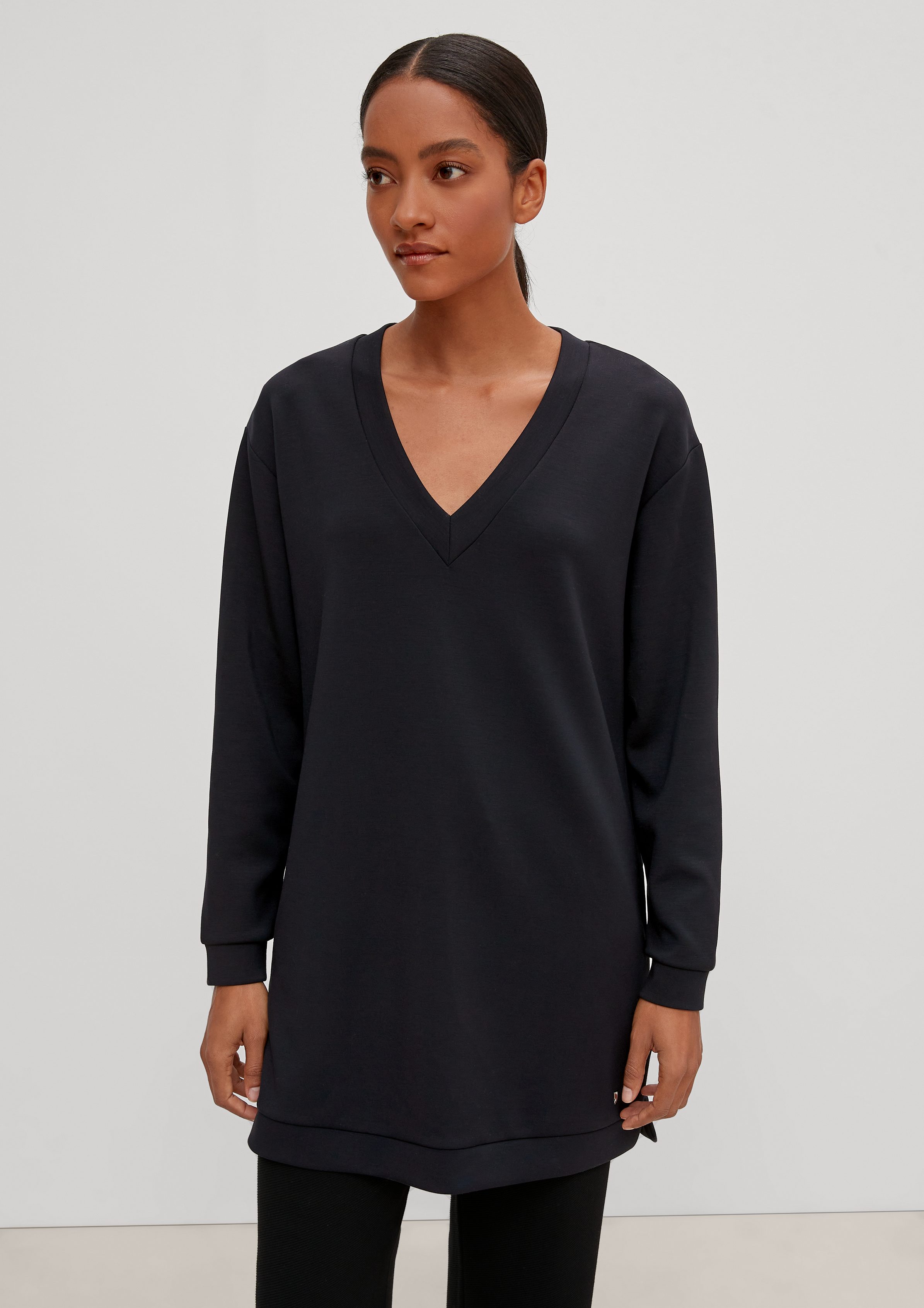 Comma Sweatshirt Sweatshirt aus Modalmix schwarz | Sweatshirts