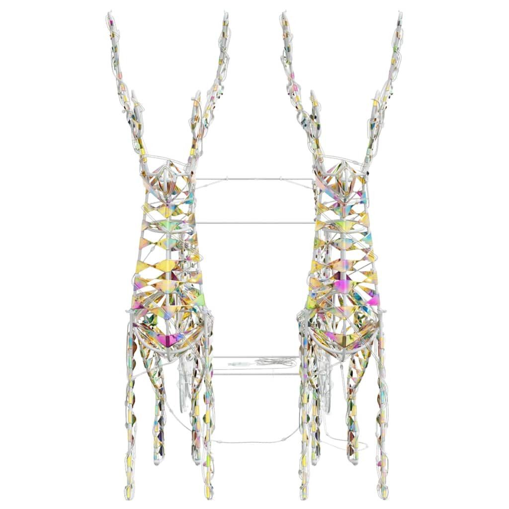 vidaXL Christbaumschmuck Rentier Zieh Schlitten Warmes Weiß 30 x 12 x 54,5 cm PET (1-tlg)