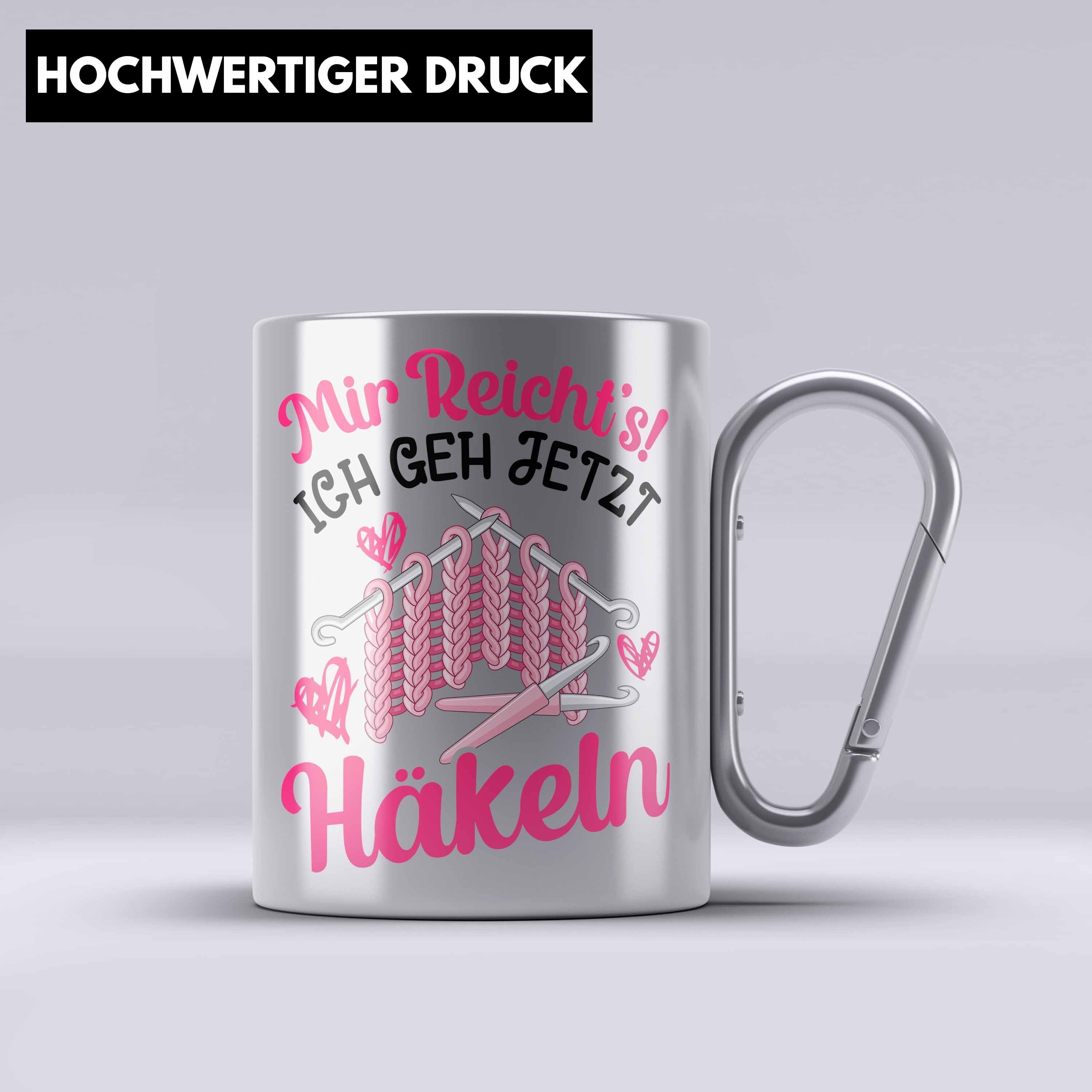 Trendation Thermotasse Häkeln Zubehör Edelstahl Tasse Geschenk Stricken Geschenke Häkel Oma M